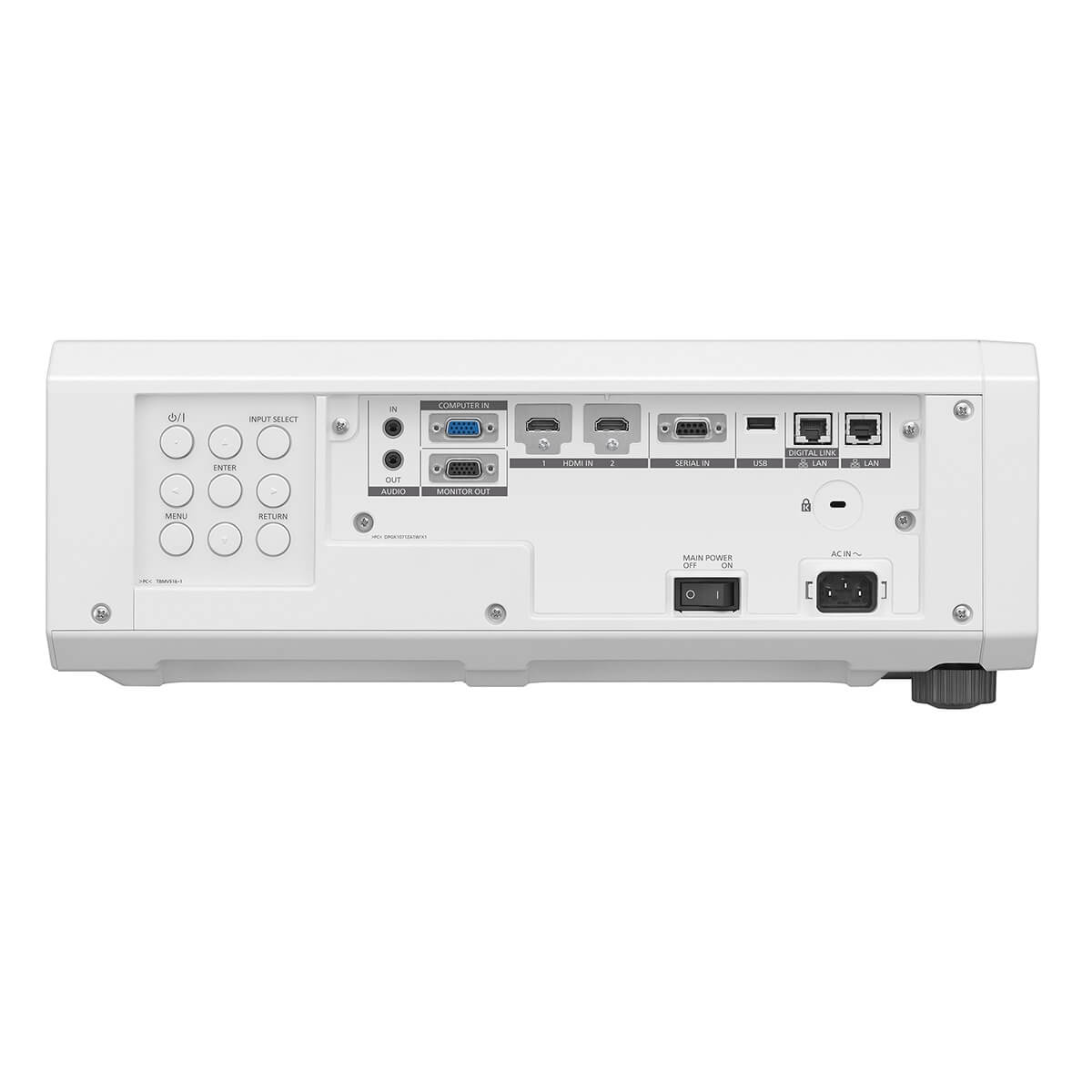 Panasonic PT-FRQ60 - 1-Chip DLP 4K Laser Projector, side control