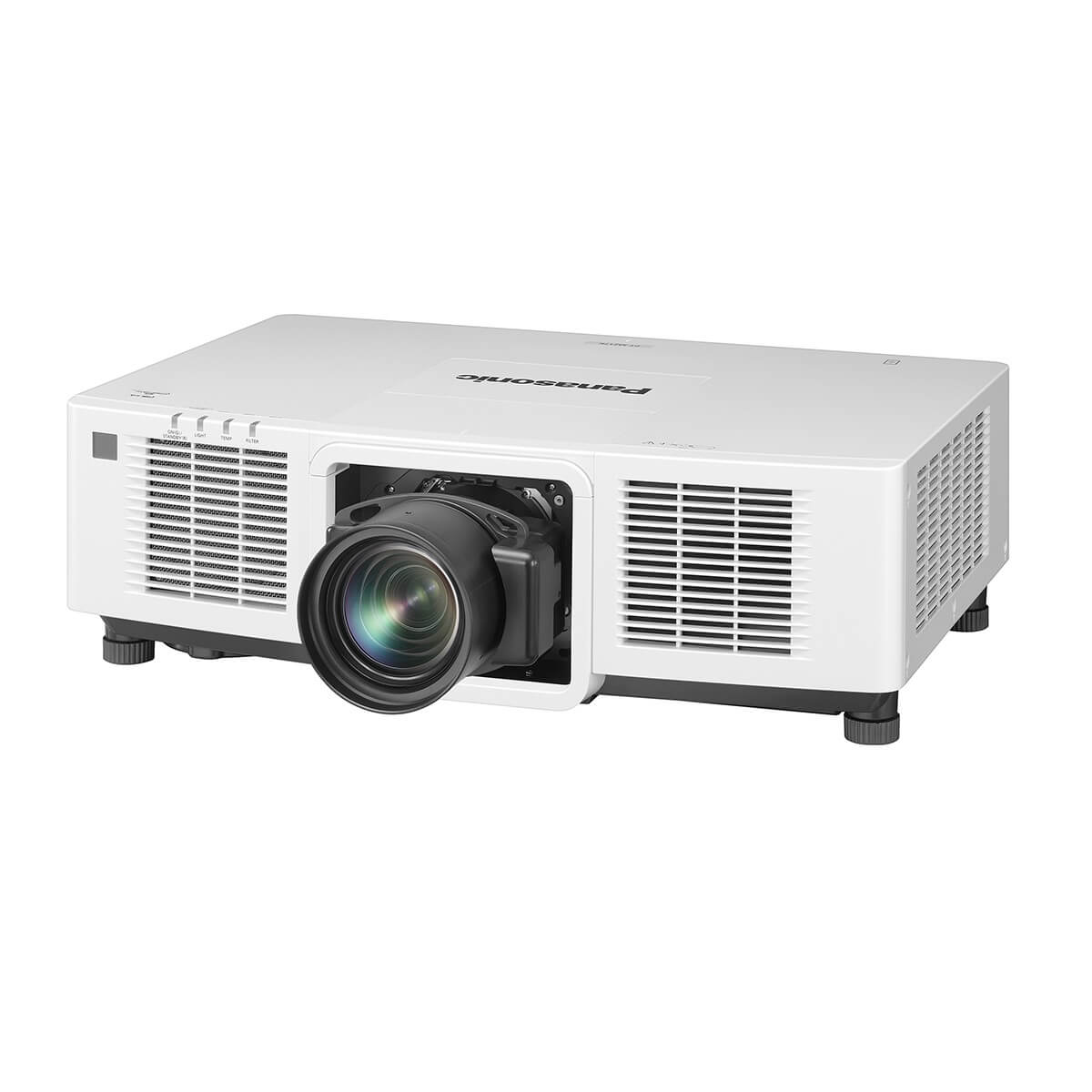 Panasonic PT-MZ11KLWU7 - 3LCD Laser WUXGA Projector, slant with optional lens