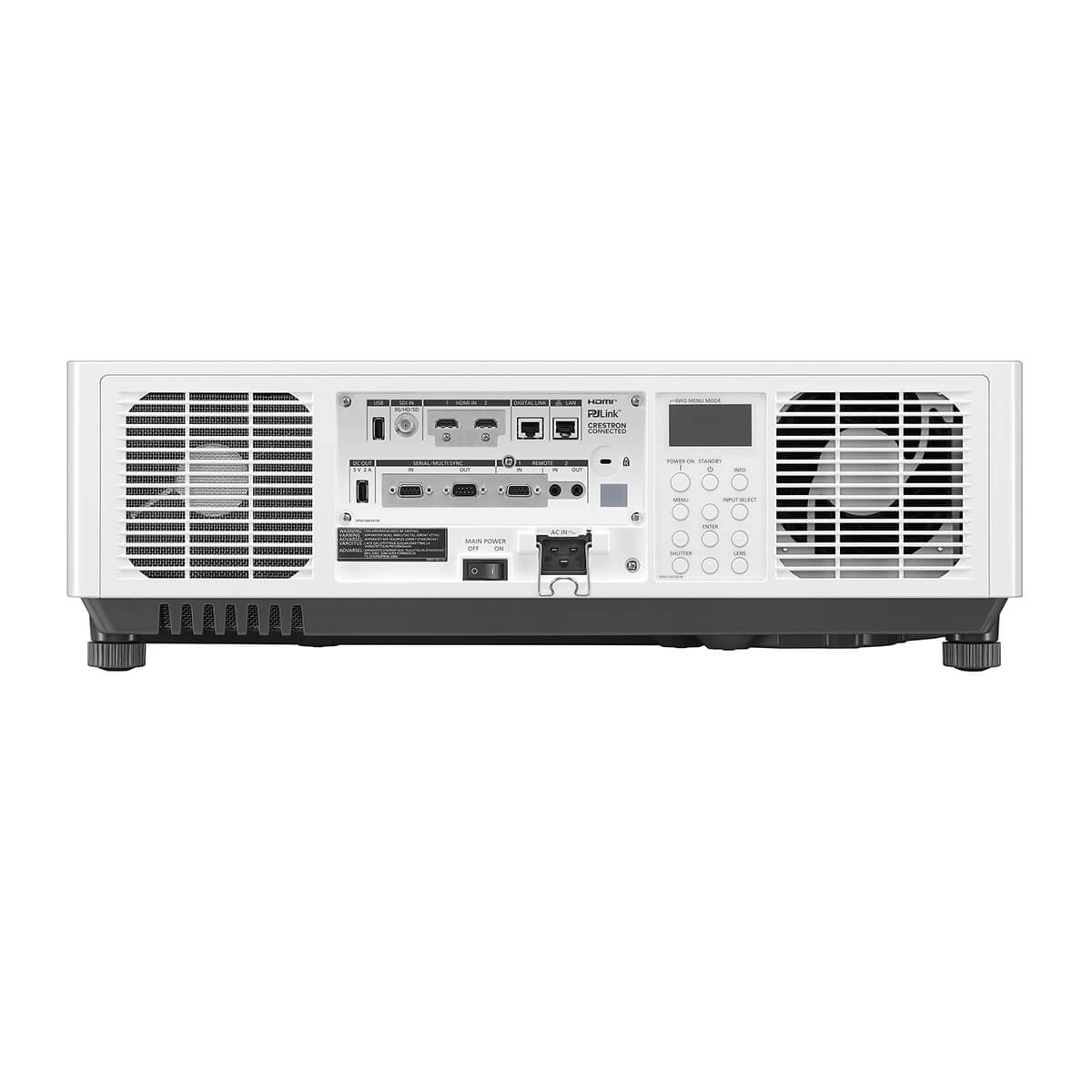 Panasonic PT-MZ20K - 3LCD Laser WUXGA Projector, rear