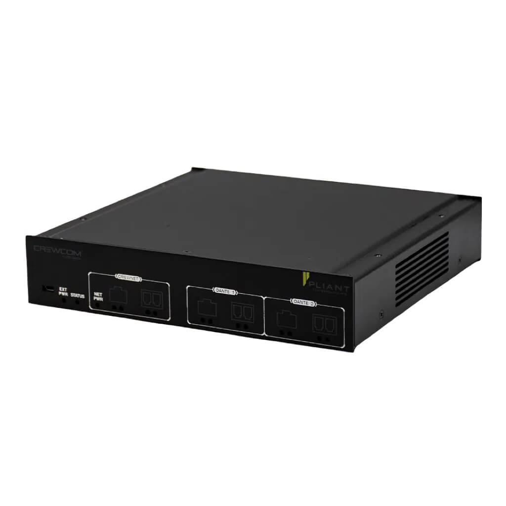 Pliant Technologies CXD-32F - CrewCom Digital Audio Network Interface, front angle
