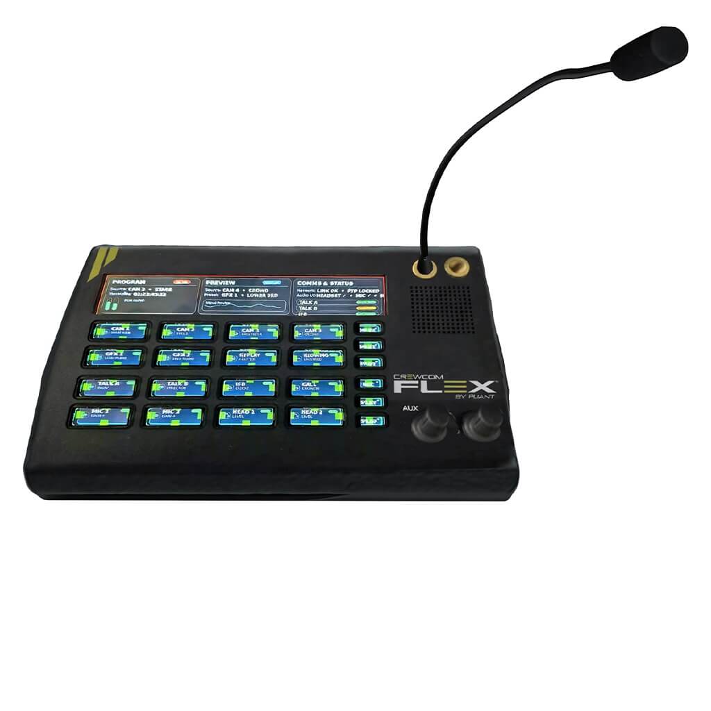 Pliant Technologies CDP-16 - CrewCom FLEX 16-Key Intercom Desktop Panel, front