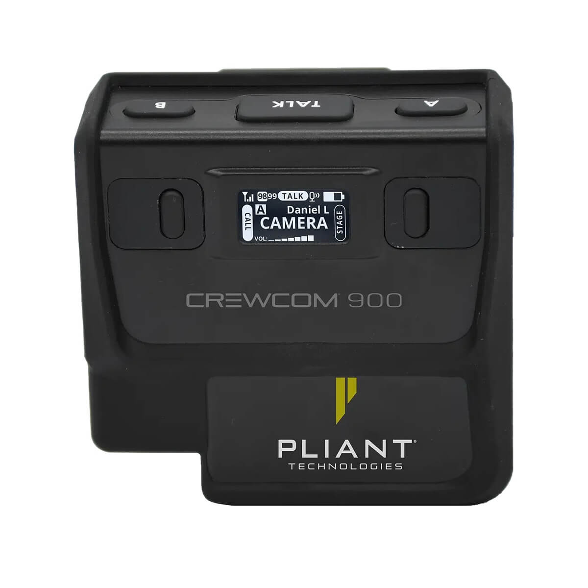 Pliant Technologies CRP-C12-900 - CrewCom 900MHz Compact Radio Pack, front