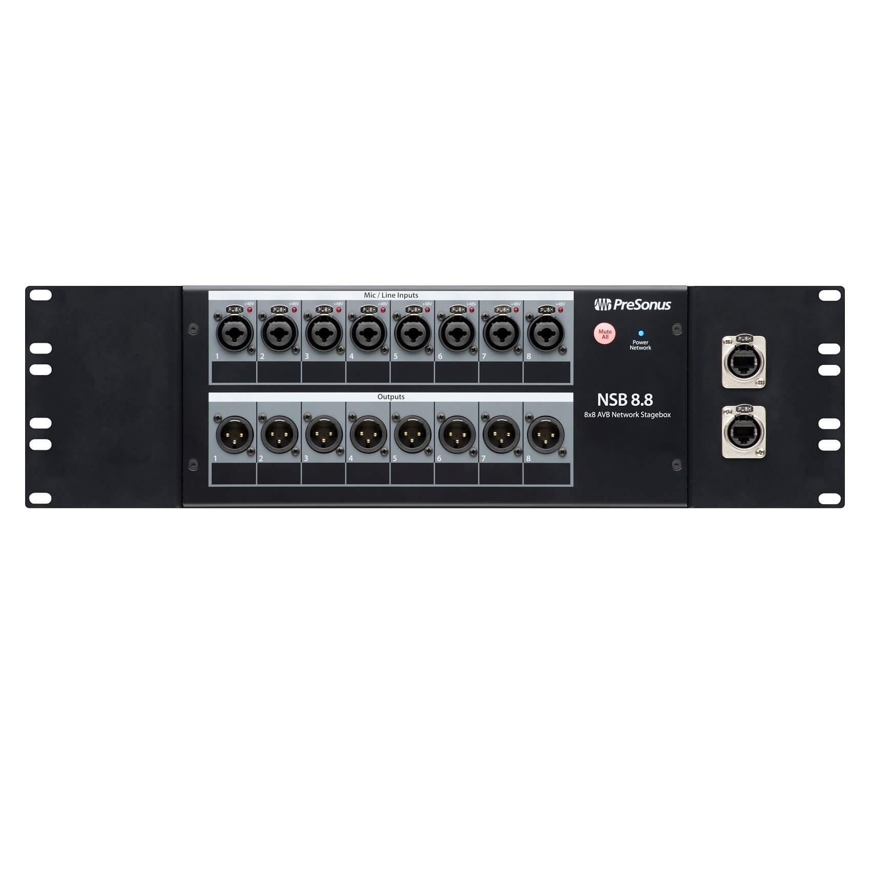 PreSonus NSB 8.8 - 8-input 8-output AVB Stagebox, rack