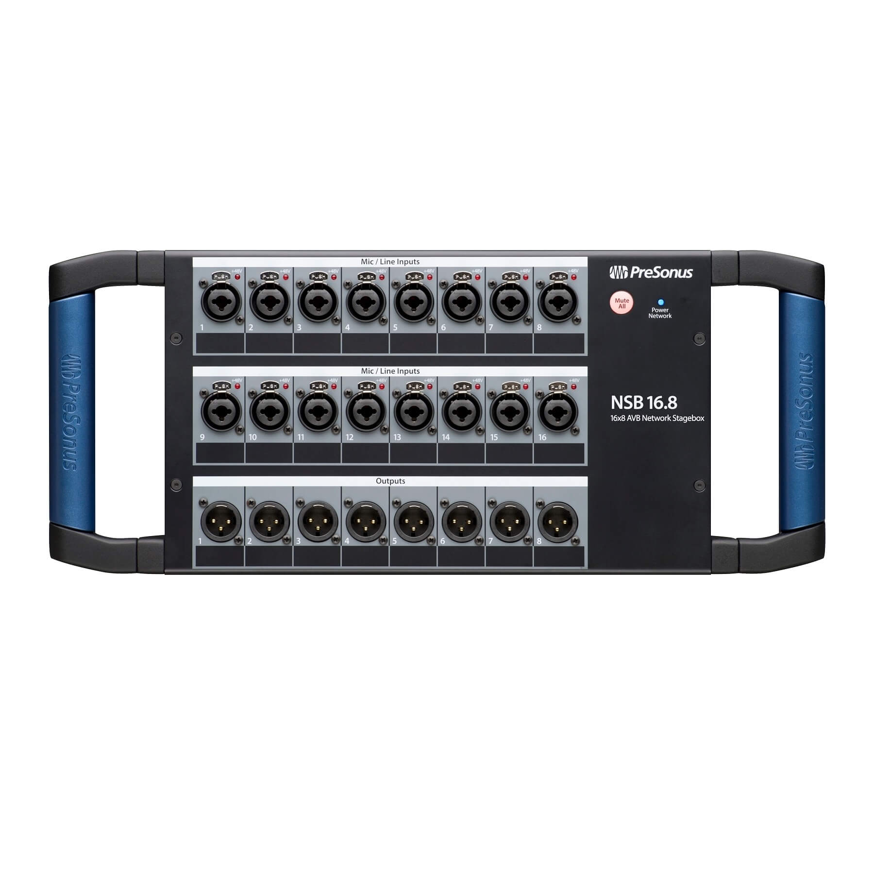 PreSonus NSB 16.8 - 16-input 8-output AVB Stagebox, front