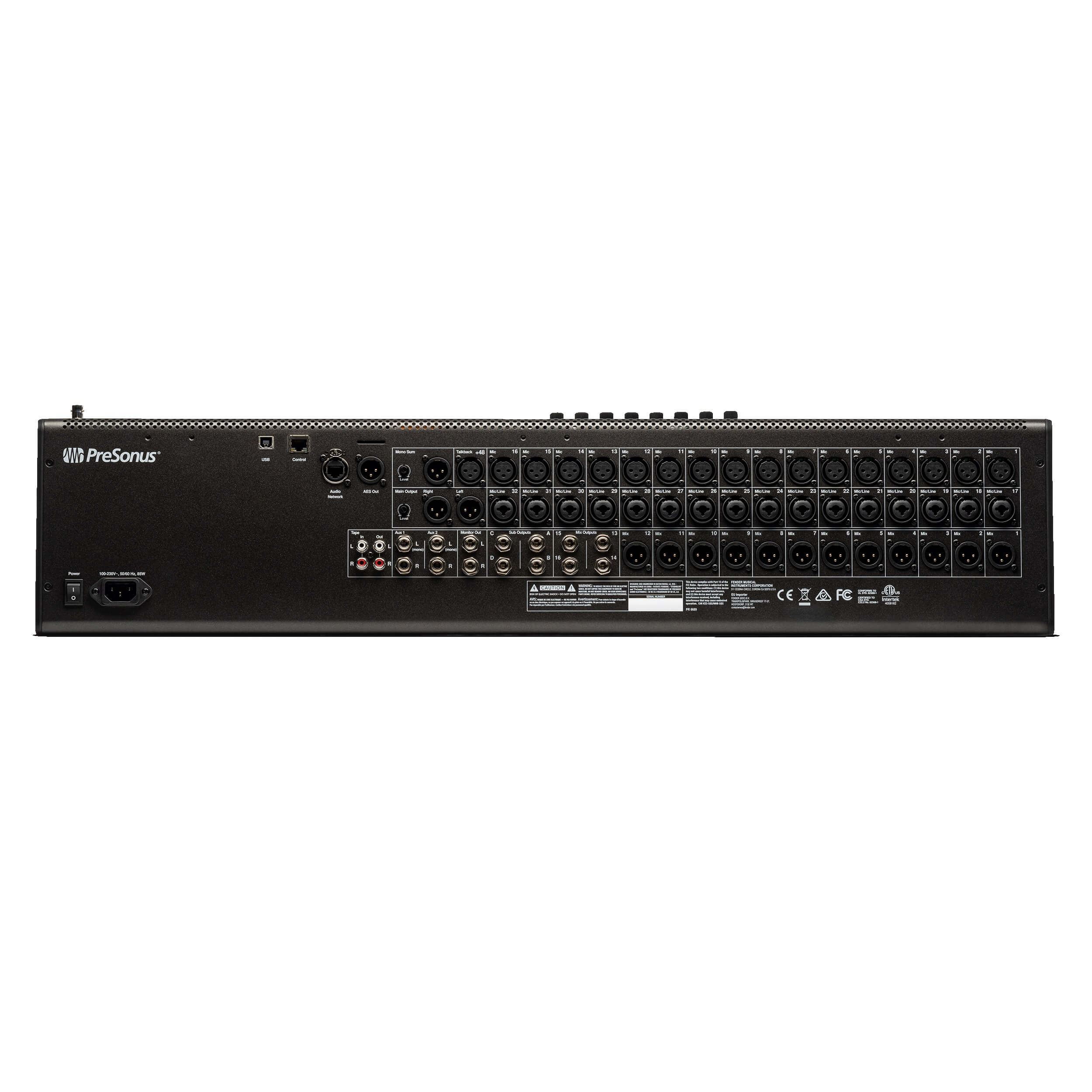 PreSonus StudioLive Series III SE 32 Digital Console Mixer, rear