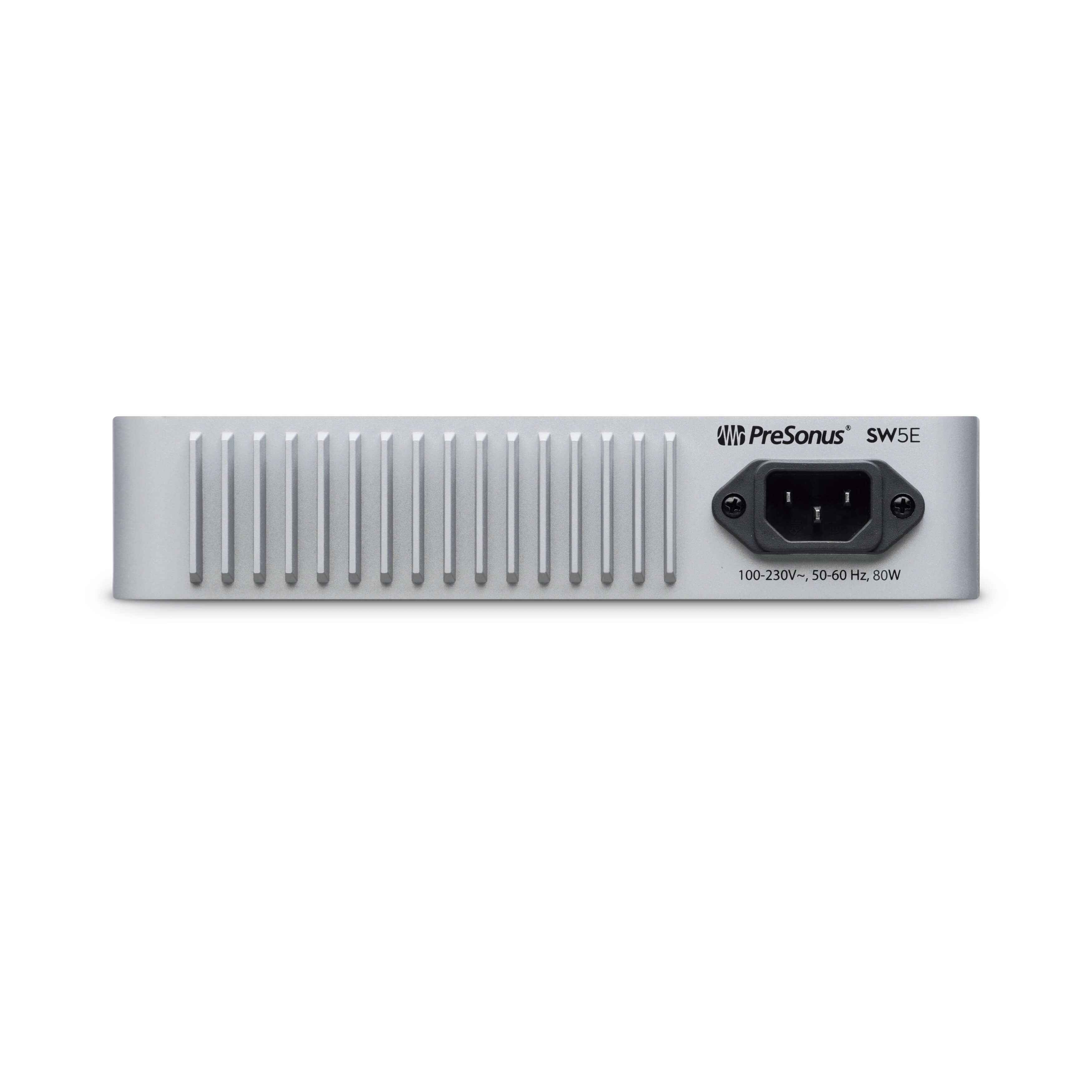 PreSonus SW5E - 5-Port AVB Network Switch and Bridge with PoE, rear