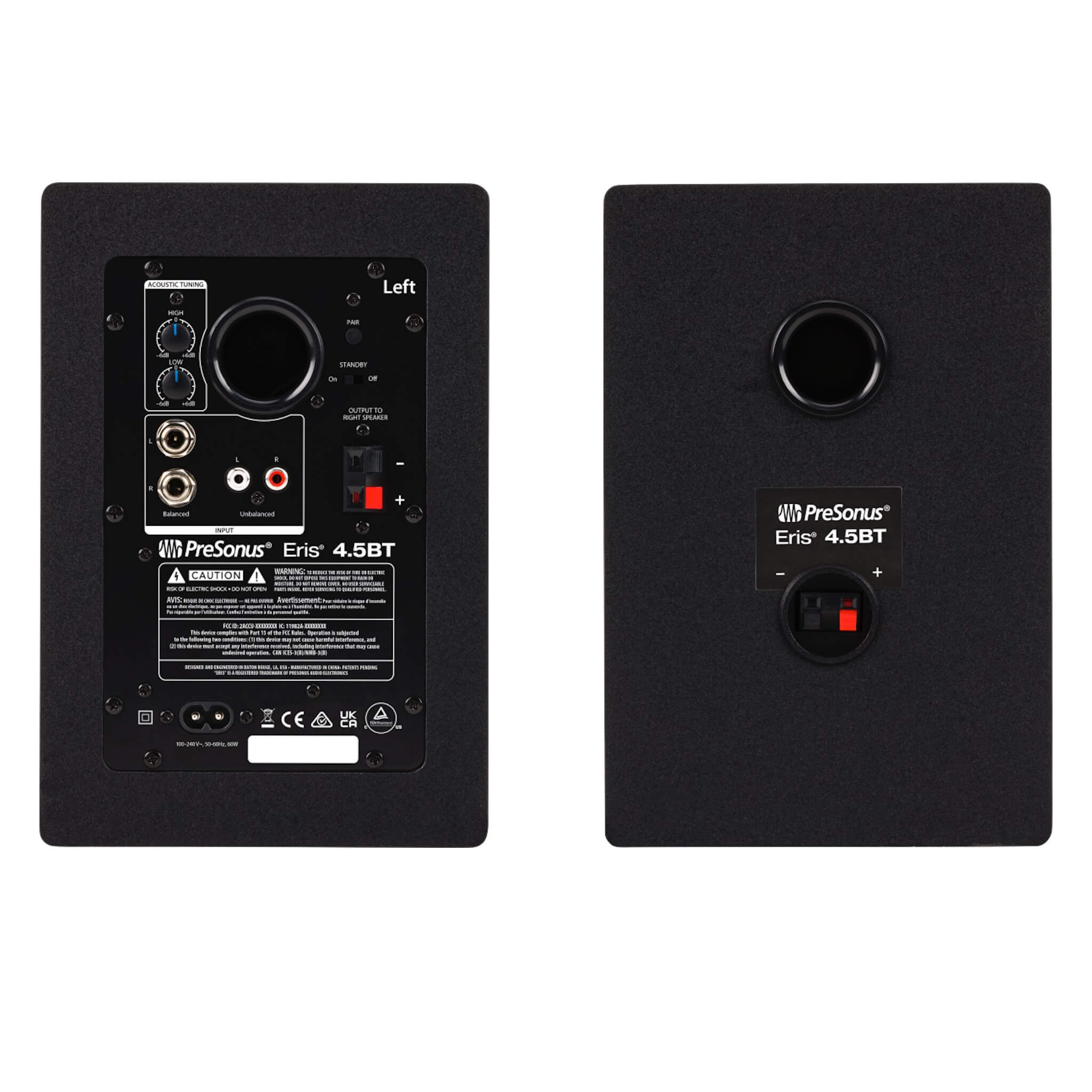 PreSonus Eris 4.5BT - 4.5-inch Bluetooth Media Reference Monitors, rear