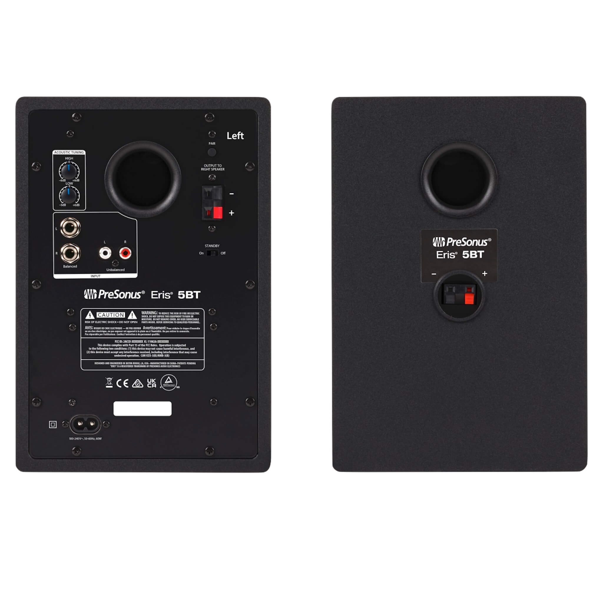 PreSonus Eris 5BT - 5-inch Bluetooth Media Reference Monitors (PAIR), rear