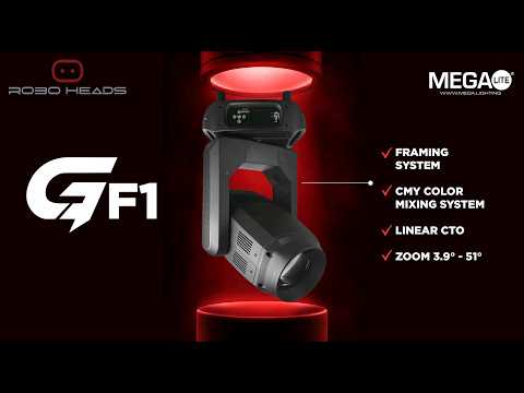 MEGA-Lite GF1 - 550W LED Framing Profile Moving Head Lighting Fixture, YouTube video