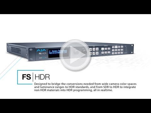 AJA FS-HDR - Real Time HDR/WCG Universal Converter/Frame Synchronizer, YouTube video
