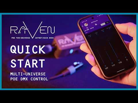 Blizzard Lighting Raven - PoE Two-Universe Art-Net/sACN Node, YouTube video