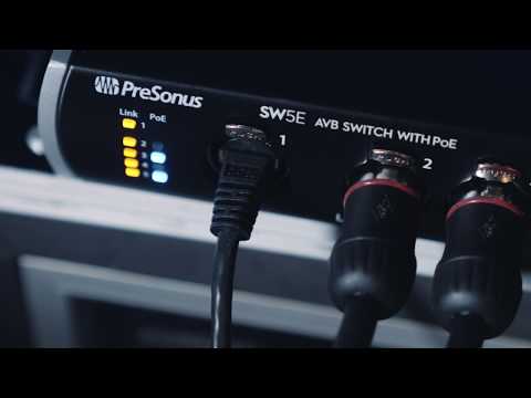 PreSonus SW5E - 5-Port AVB Network Switch and Bridge with PoE, YouTube video