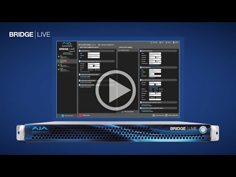 AJA BRIDGE LIVE - Multi-Channel Video Streaming and Transcoding System, YouTube video