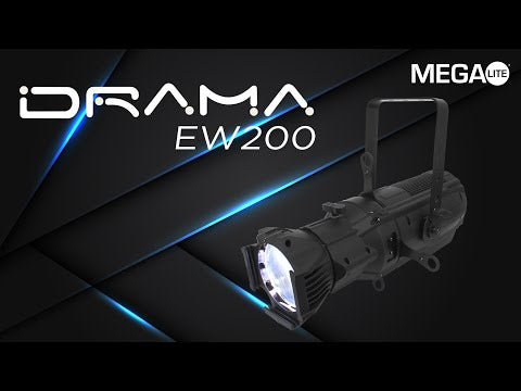 Mega-Lite Drama EW200 - Compact Daylight White LED Ellipsoidal Fixture, YouTube video