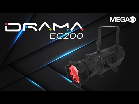 Mega-Lite Drama EC200 - Compact RGBAL LED Ellipsoidal Fixture, YouTube video
