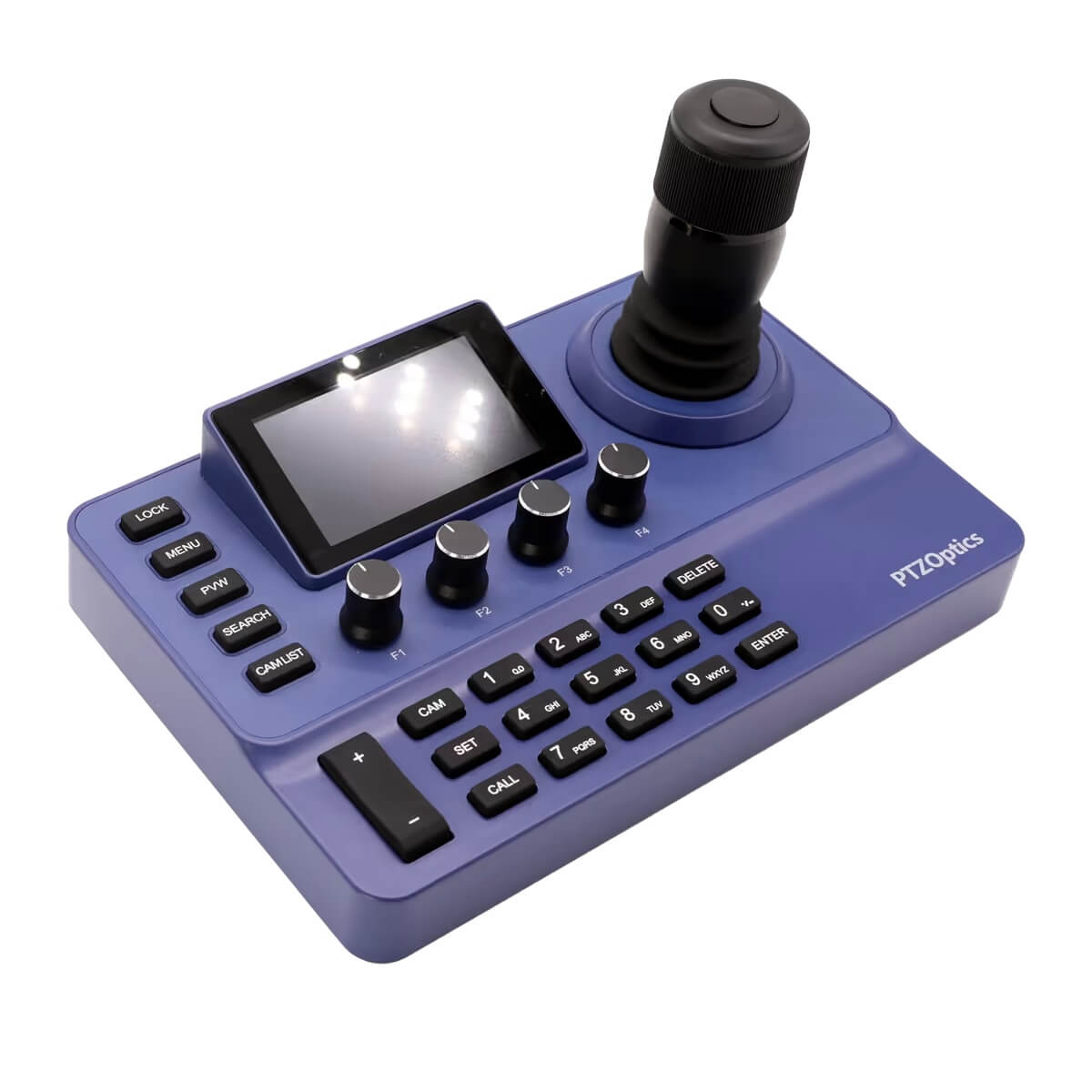 PTZOptics MiniJoy - Compact PTZ Camera Joystick Controller, angled right