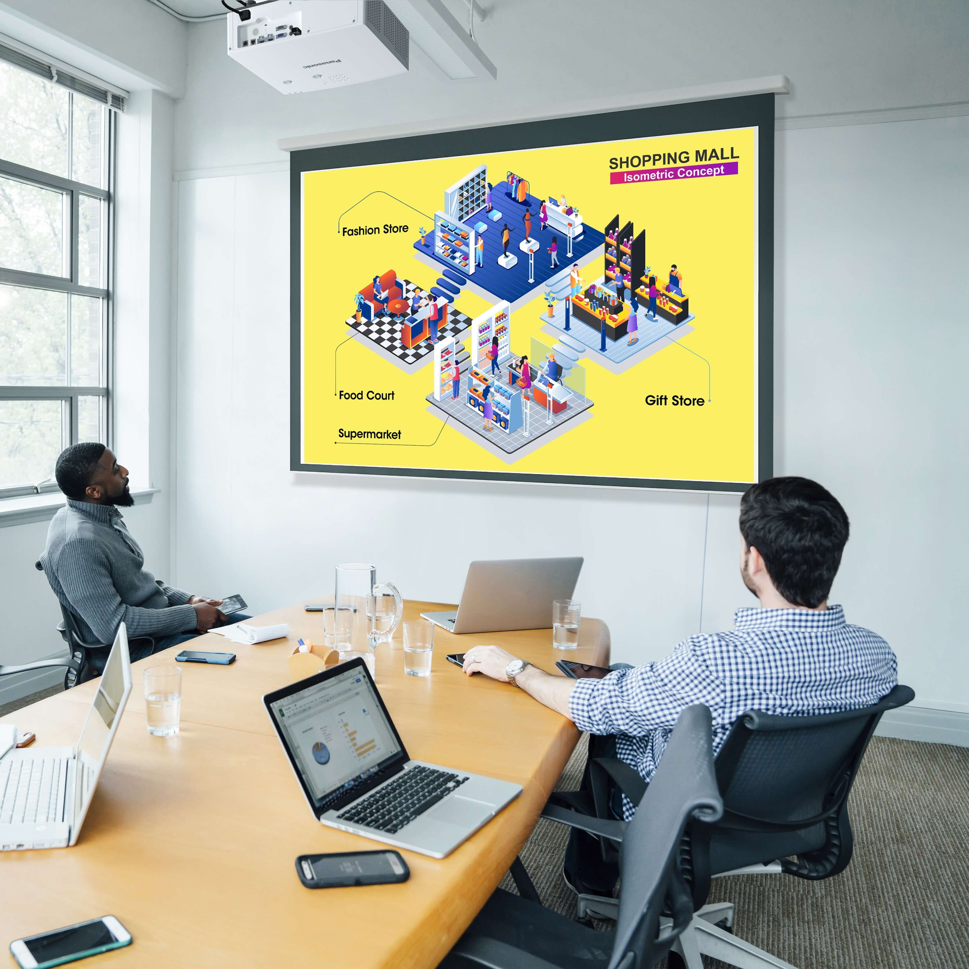Panasonic PT-VMZ82 Series - 3LCD Laser WUXGA Projector, business scene