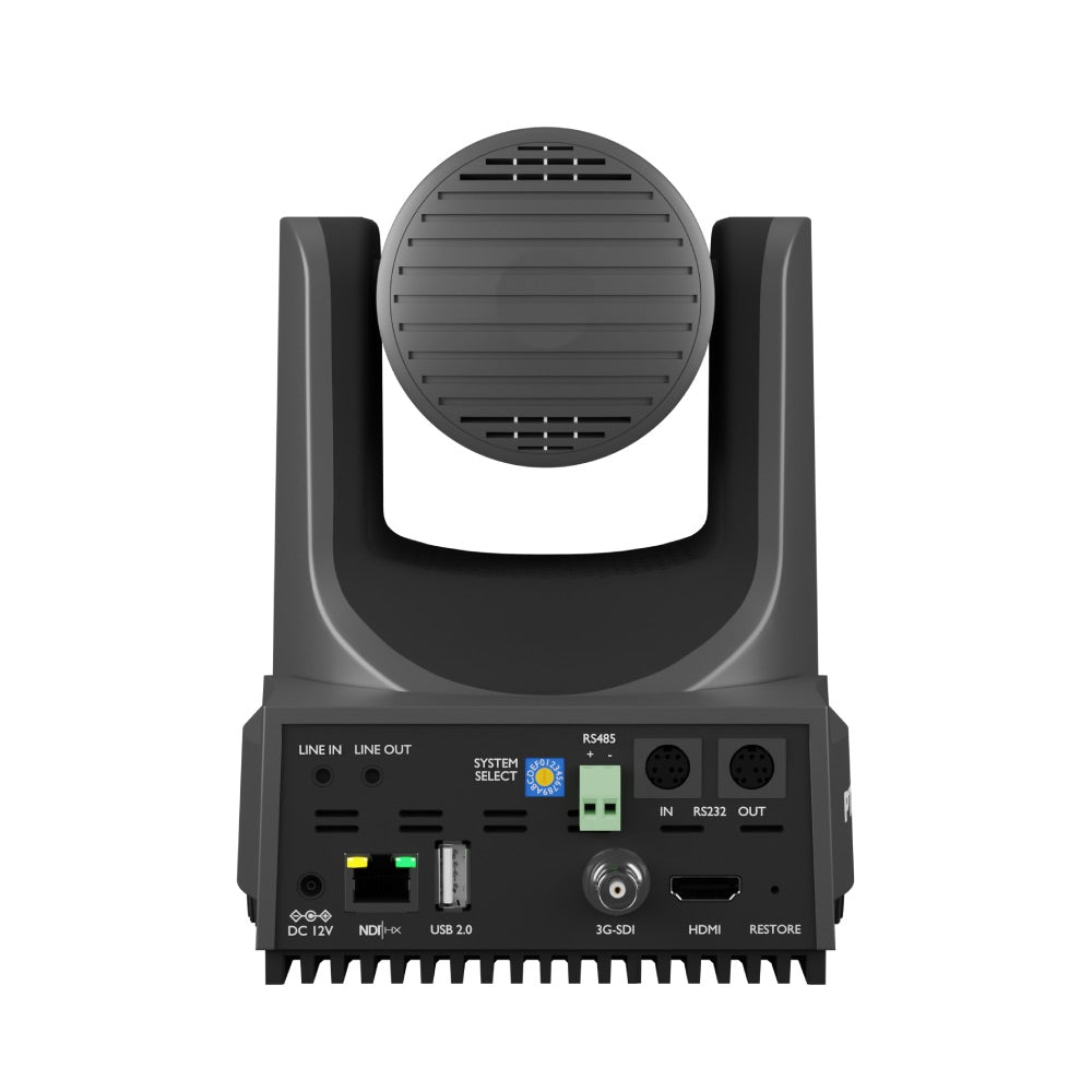 PTZOptics Move 4K - Ultra HD Auto-tracking PTZ Camera, gray, rear