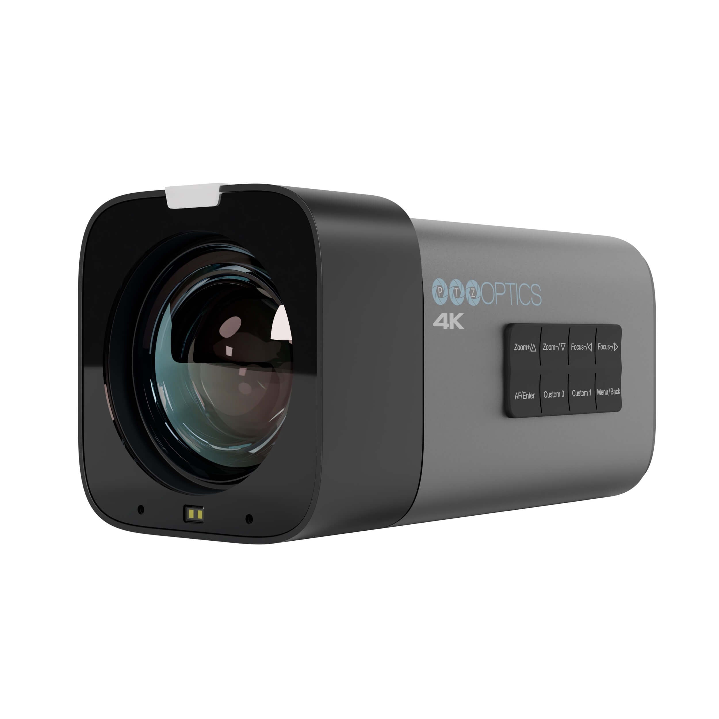 PTZOptics Studio 4K - 4K Streaming Camera with 12x Optical Zoom (gray), front left