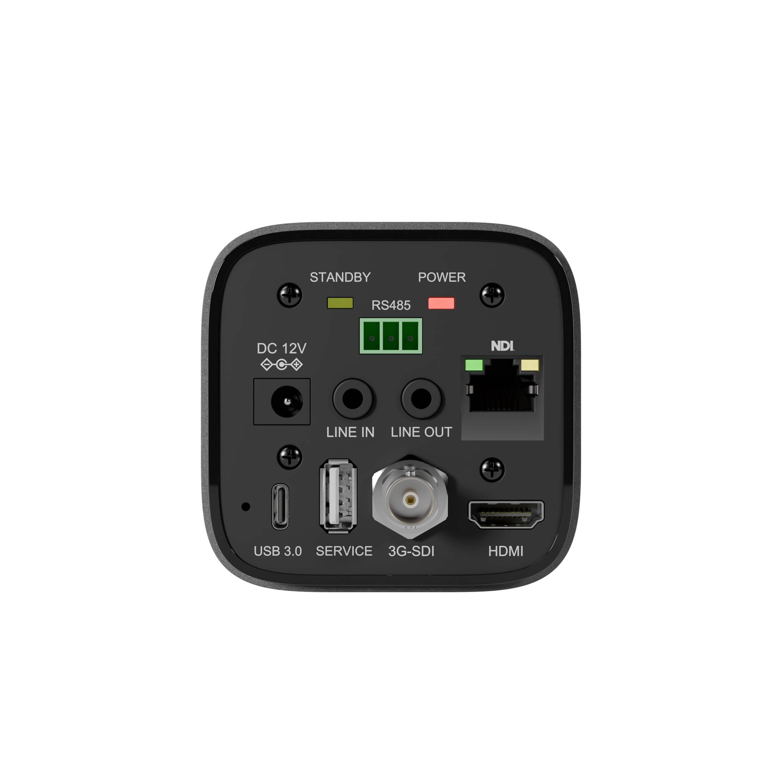 PTZOptics Studio 4K - 4K Streaming Camera with 20x Optical Zoom (gray), back
