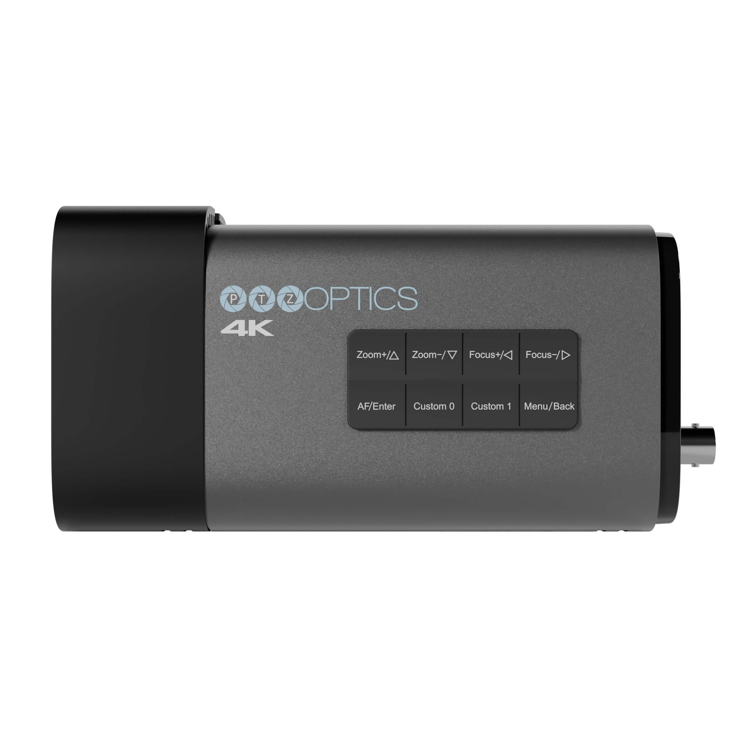 PTZOptics Studio 4K - 4K Streaming Camera with 20x Optical Zoom (gray), left side