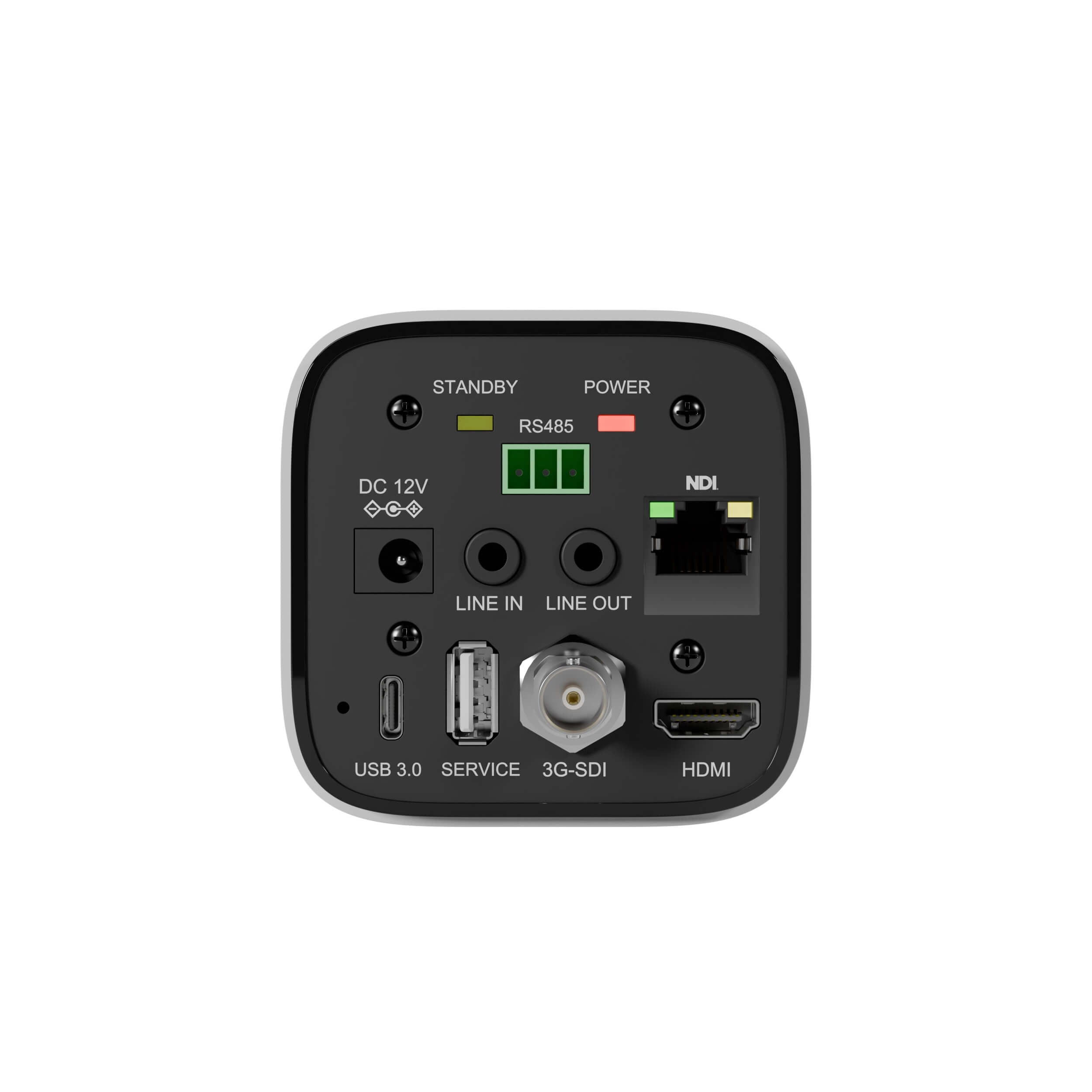 PTZOptics Studio 4K - 4K Streaming Camera with 20x Optical Zoom (white), back