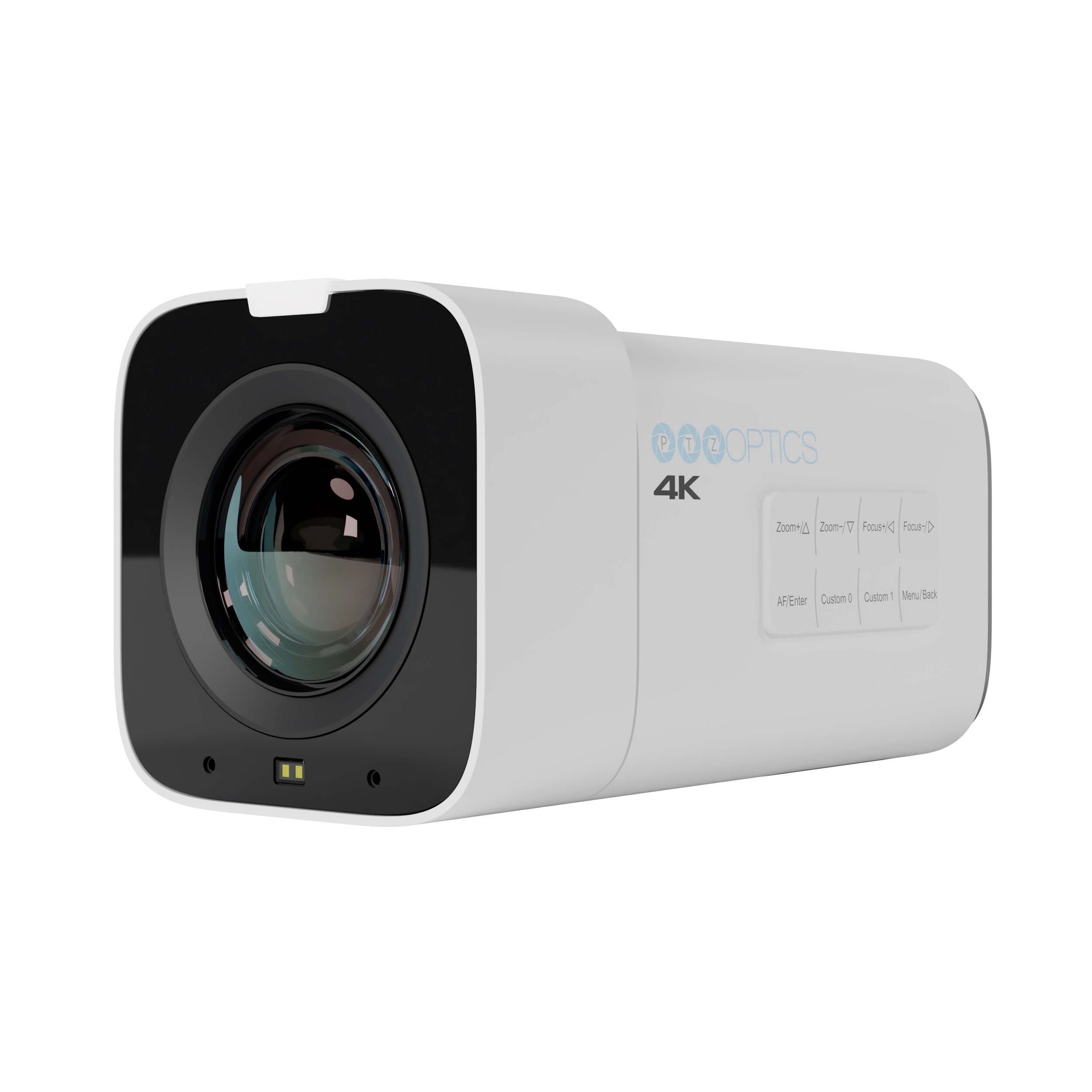 PTZOptics Studio 4K - 4K Streaming Camera with 20x Optical Zoom (white), front left