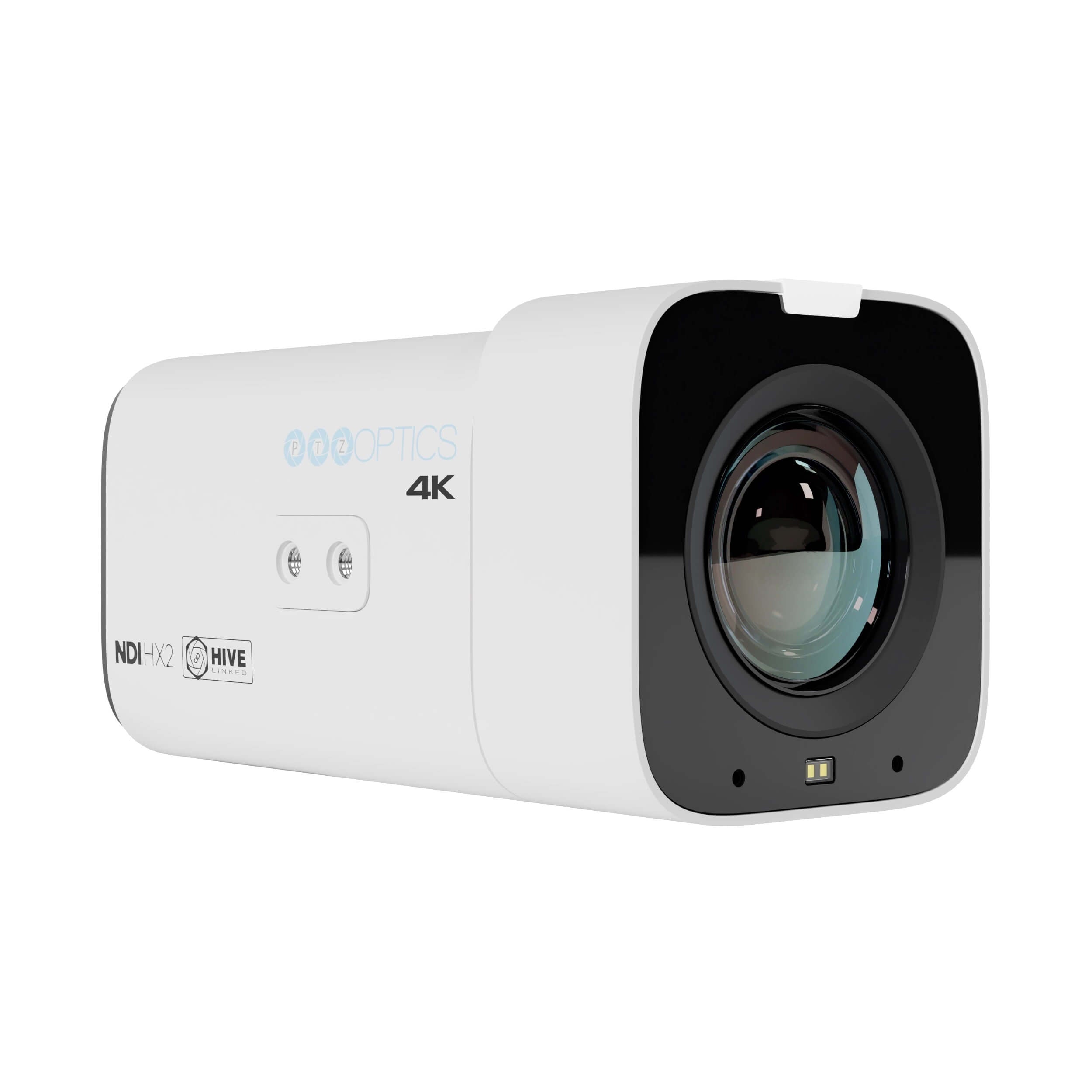 PTZOptics Studio 4K - 4K Streaming Camera with 20x Optical Zoom (white), front right