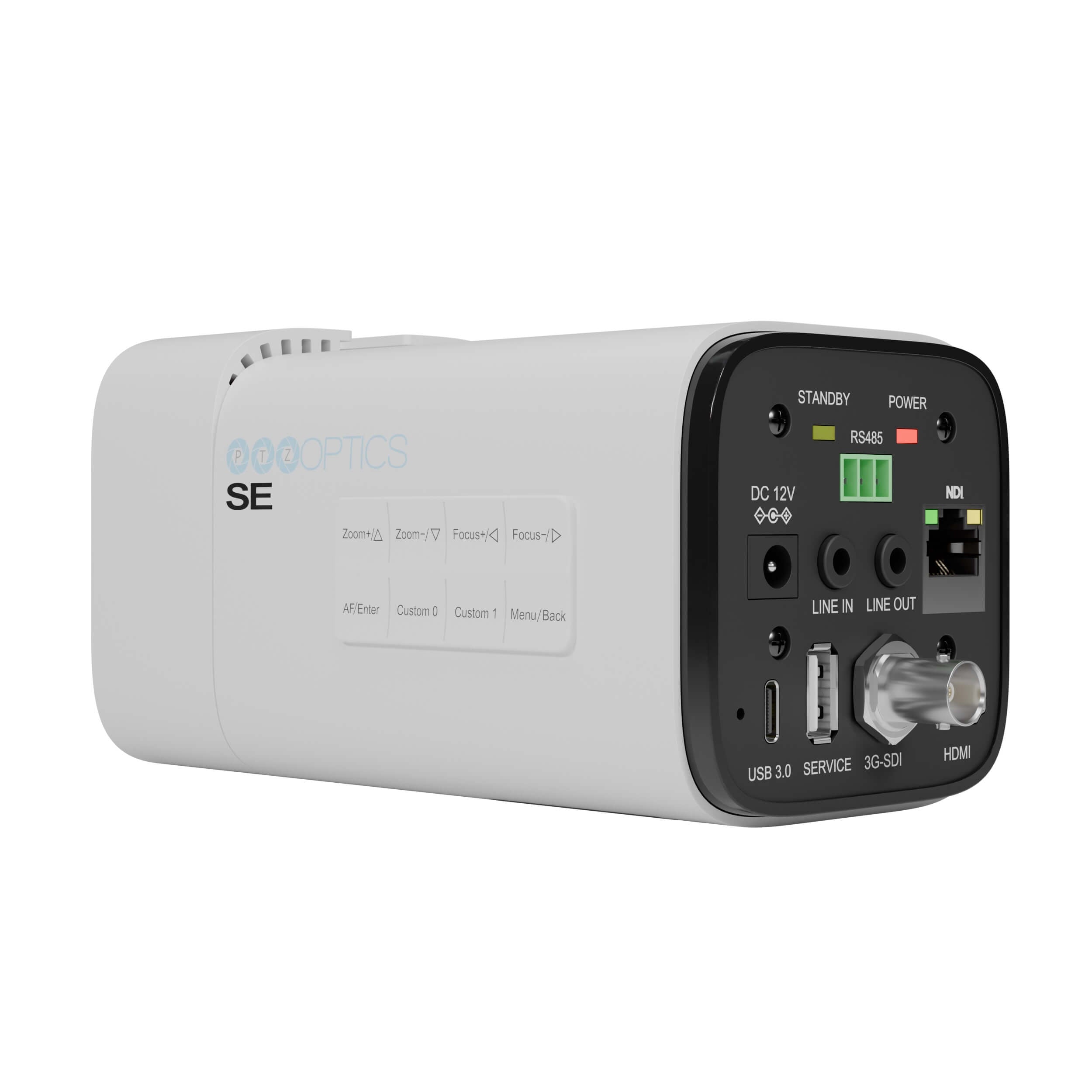 PTZOptics Studio SE - HD Streaming Camera with 12x Optical Zoom (white), back left