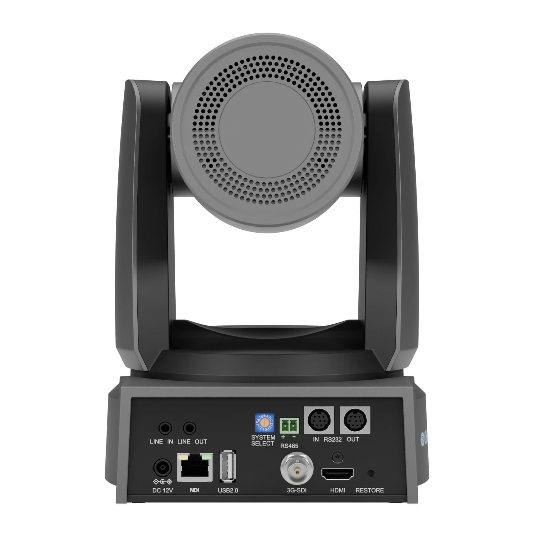 PTZOptics Move 4K 30X Camera (gray), back