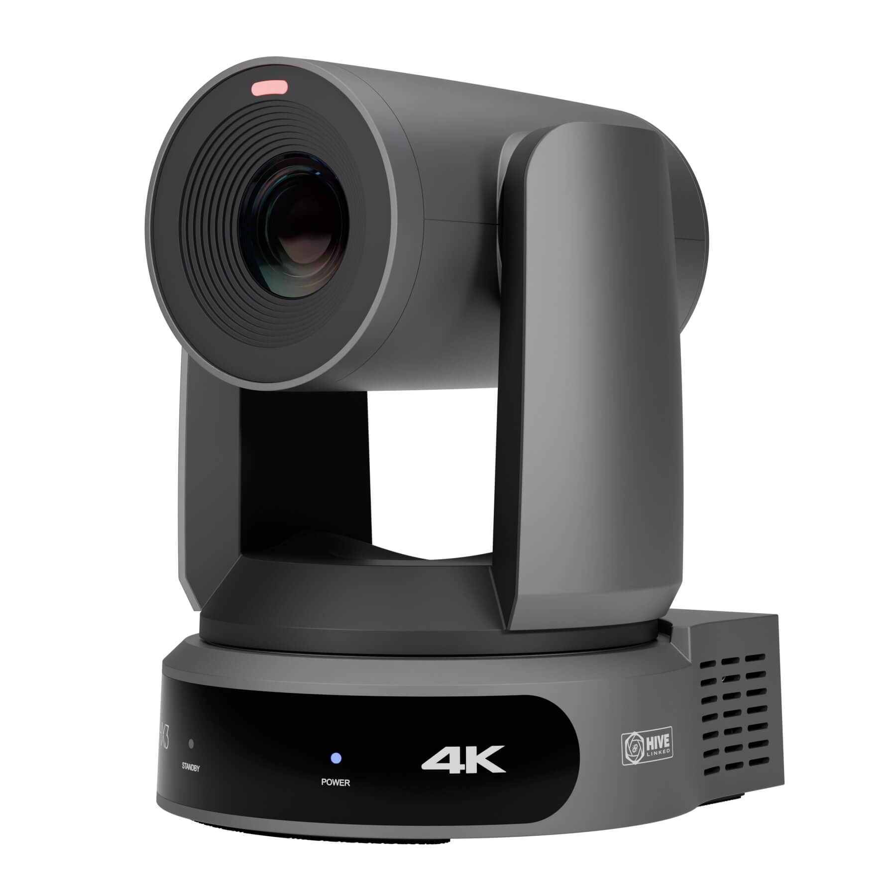 PTZOptics Move 4K 30X Camera (gray), front left angle