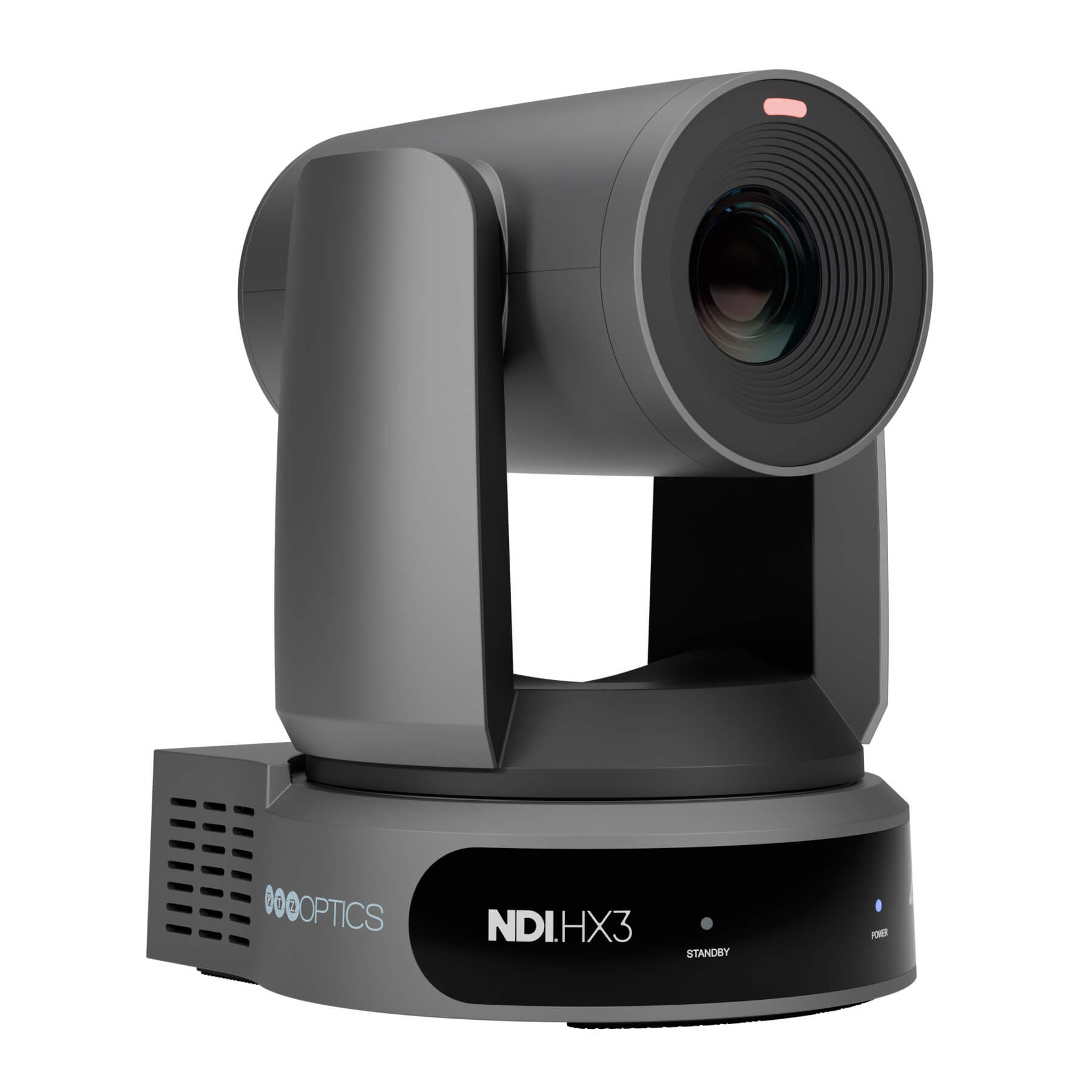 PTZOptics Move 4K 30X Camera (gray), front right angle