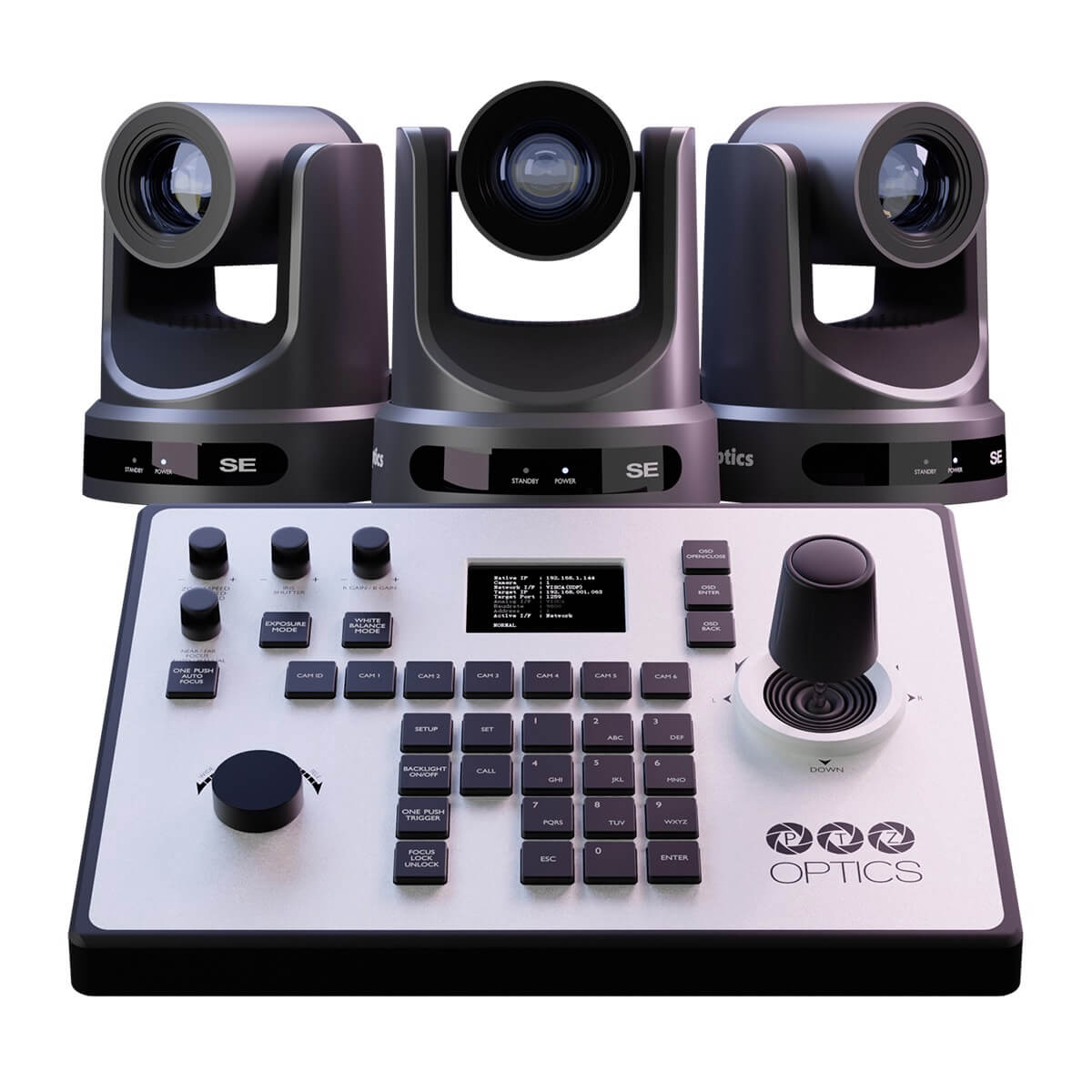 PTZOptics Producer-SE Bundle - 3 Move SE 20X Cameras, PT-JOY-G4 Contro PTZOptics Producer-SE Bundle - 3 Move SE 20X Cameras, PT-JOY-G4 Contro