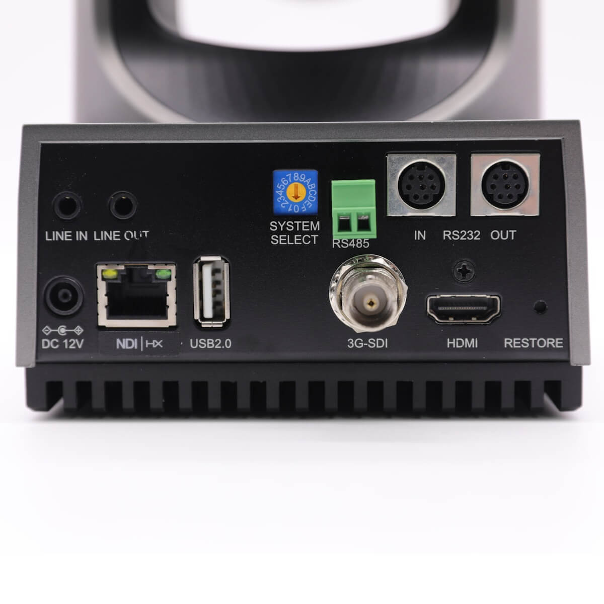 PTZOptics PT20X-4K-GY-G3 20x optical zoom PTZ camera, back panel