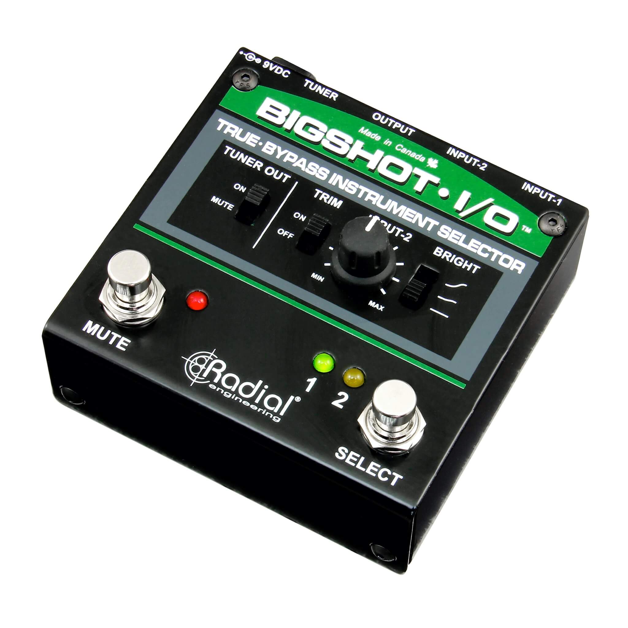 Radial BigShot I/O - True-Bypass Instrument Selector, angle