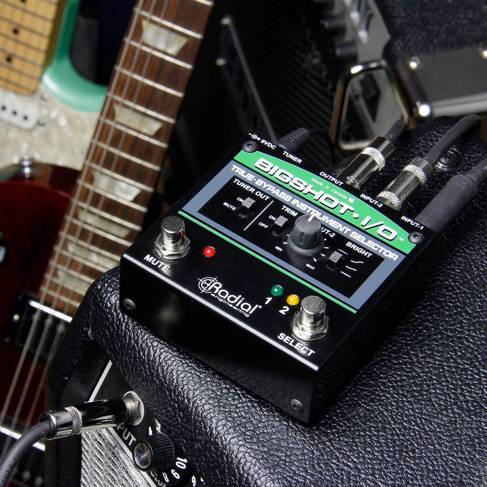 Radial BigShot I/O - True-Bypass Instrument Selector, in-use on stage