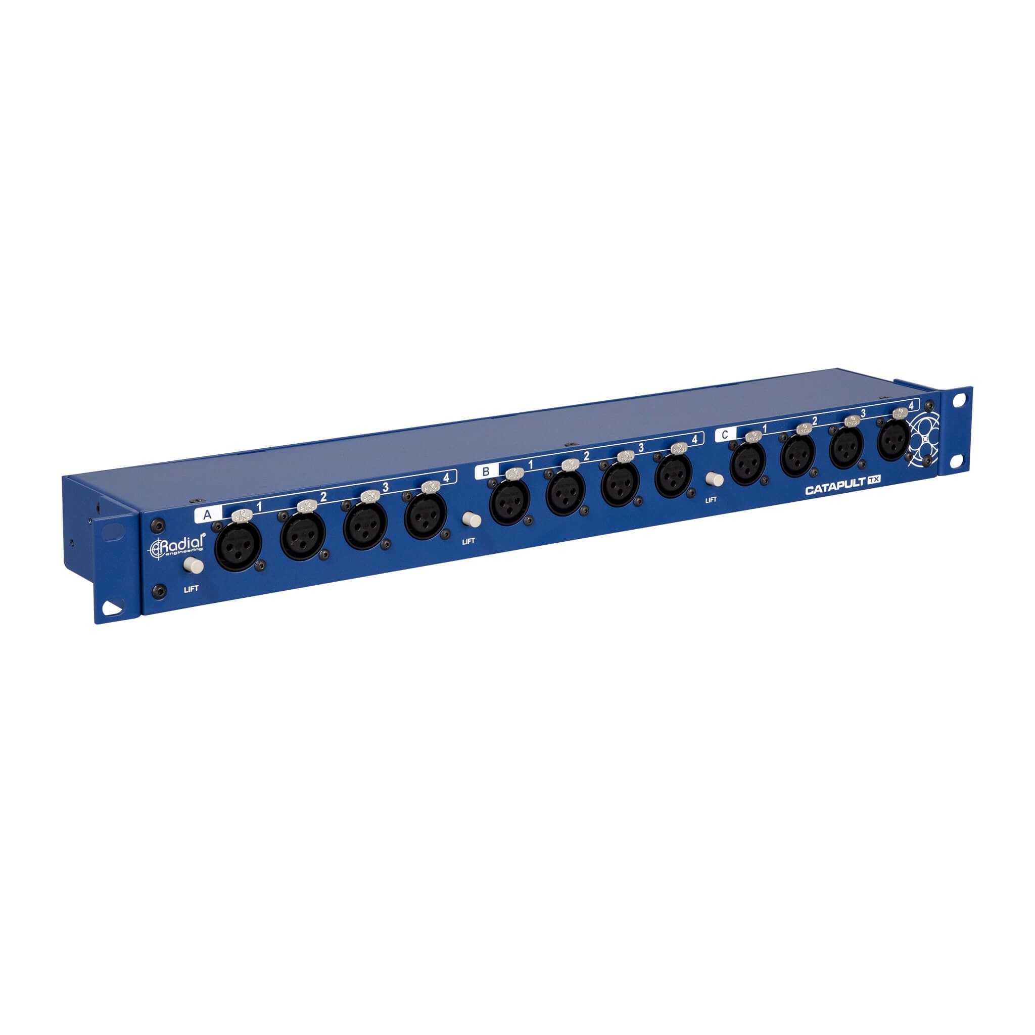 Radial Catapult Rack TX - 12-channel Cat 5 Analog Audio Snake Transmitter, left