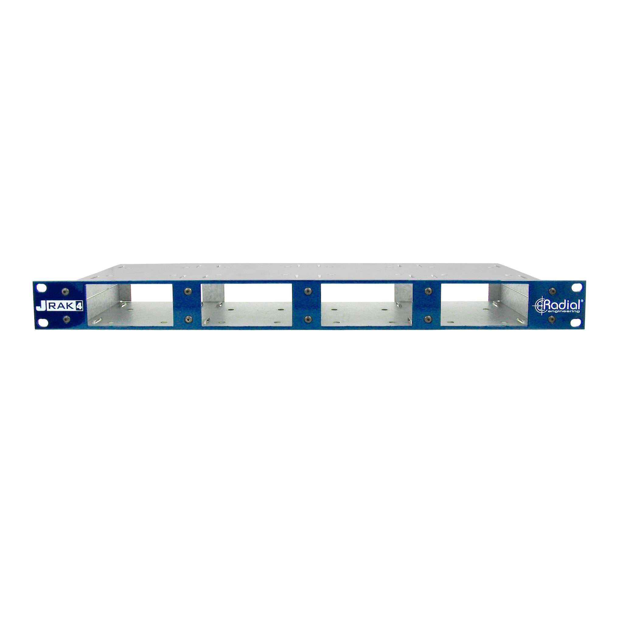 Radial J-Rak 4 - 1RU 4-space Rack Adapter for Radial Direct Boxes, front