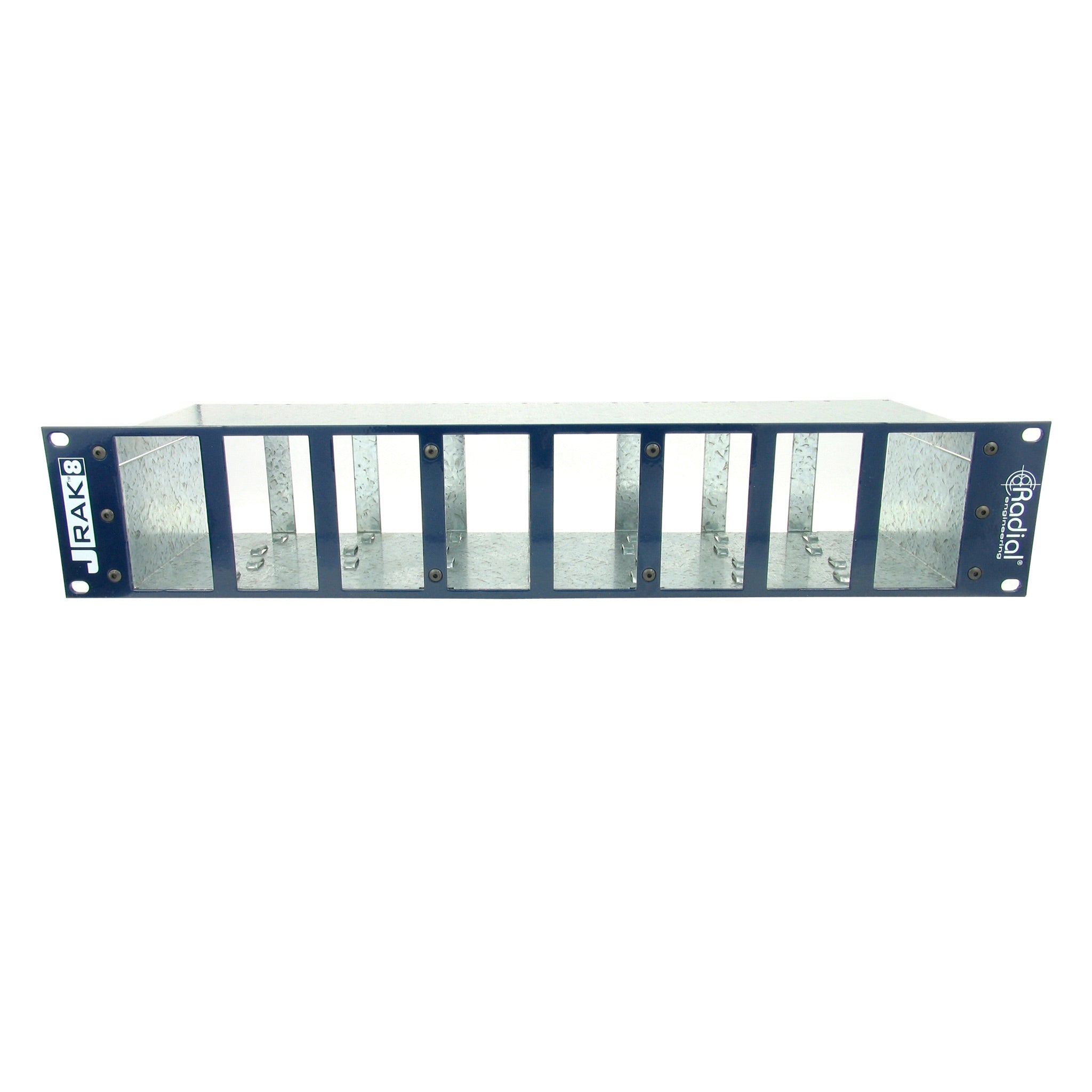 Radial J-Rak 8 - 2RU 8-space Rack Adapter for Radial Direct Boxes, front