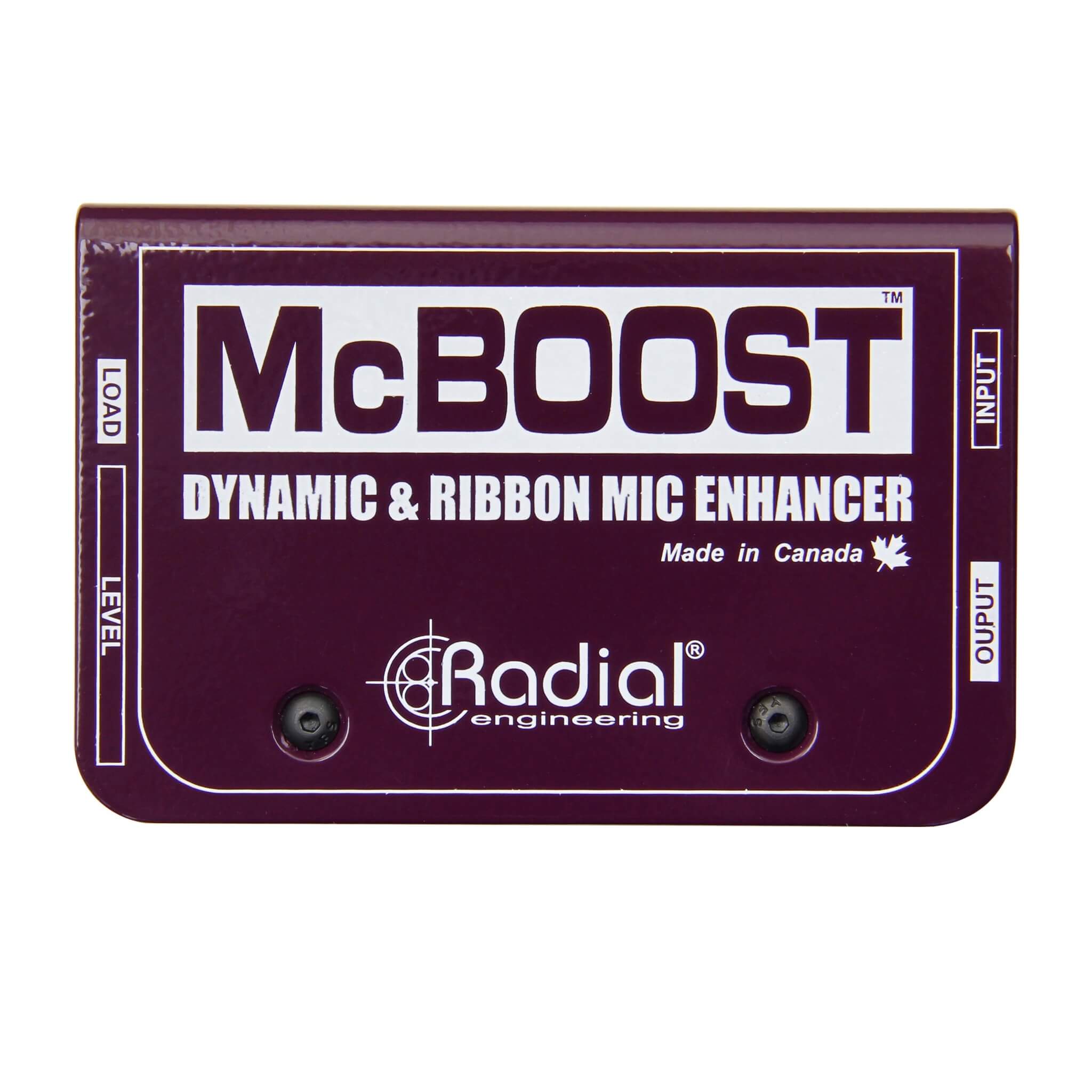 Radial McBoost - Dynamic and Ribbon Microphone Signal Booster, top