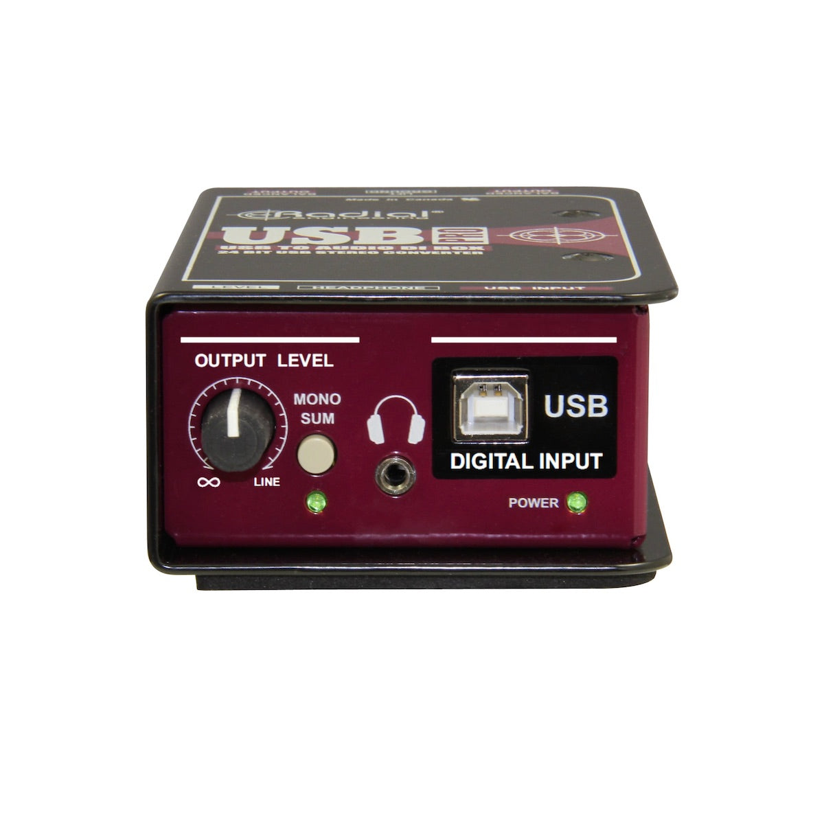 Radial USB-Pro - USB to Balanced XLR Stereo Direct Box for Laptops, input