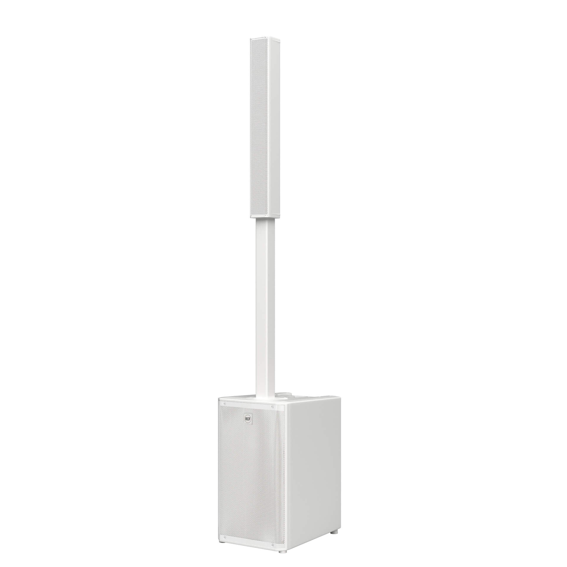 RCF EVOX J9 W - Active 2100W Portable 3-Way Column Array, angle white