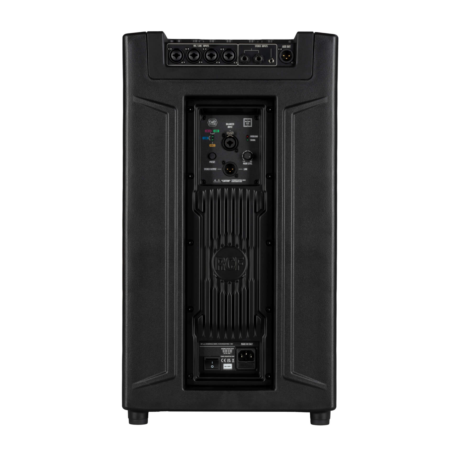 RCF EVOX JMIX9 - Active 2100W Portable 3-Way Column Array with 8-ch mixer, sub back