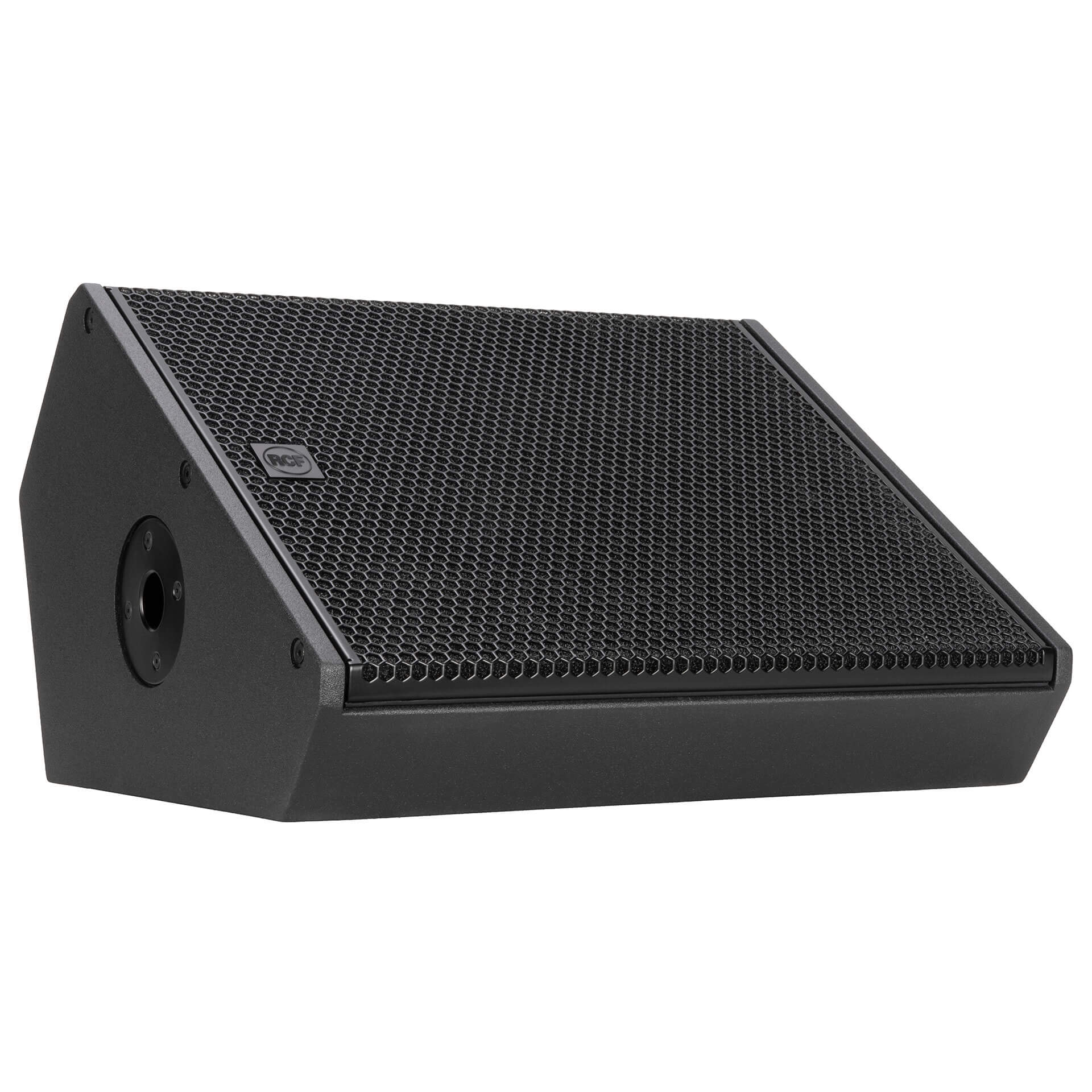 RCF KXM 25-A - Active 3200W 15" 2-Way Coaxial Stage Monitor, angled right