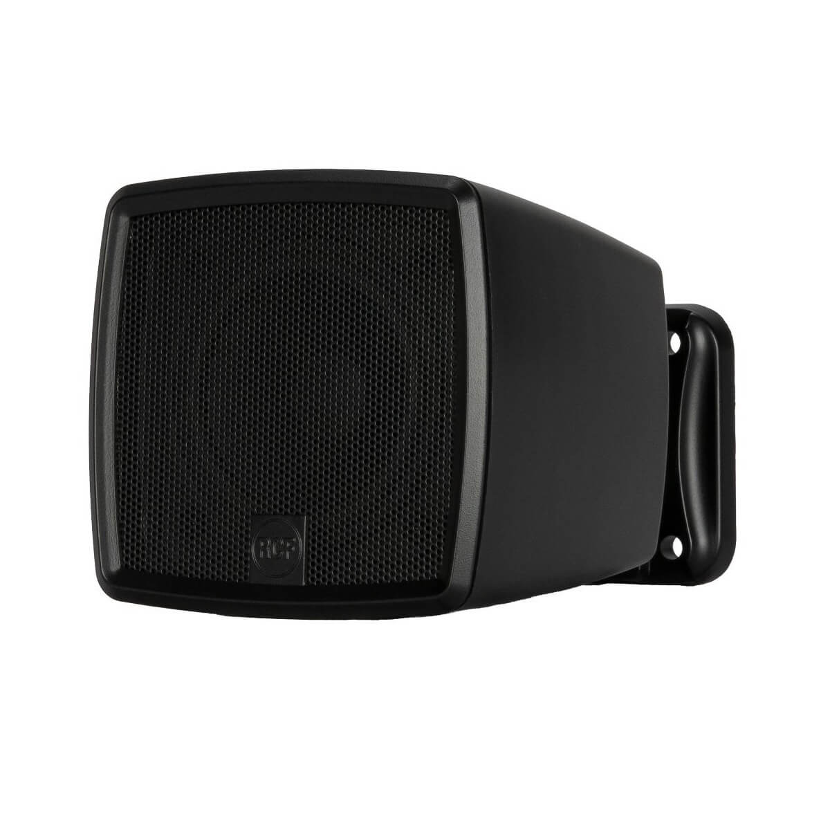 RCF MMR-30T-B - Micro Monitor Speaker with Wall-Mount Bracket, angled left
