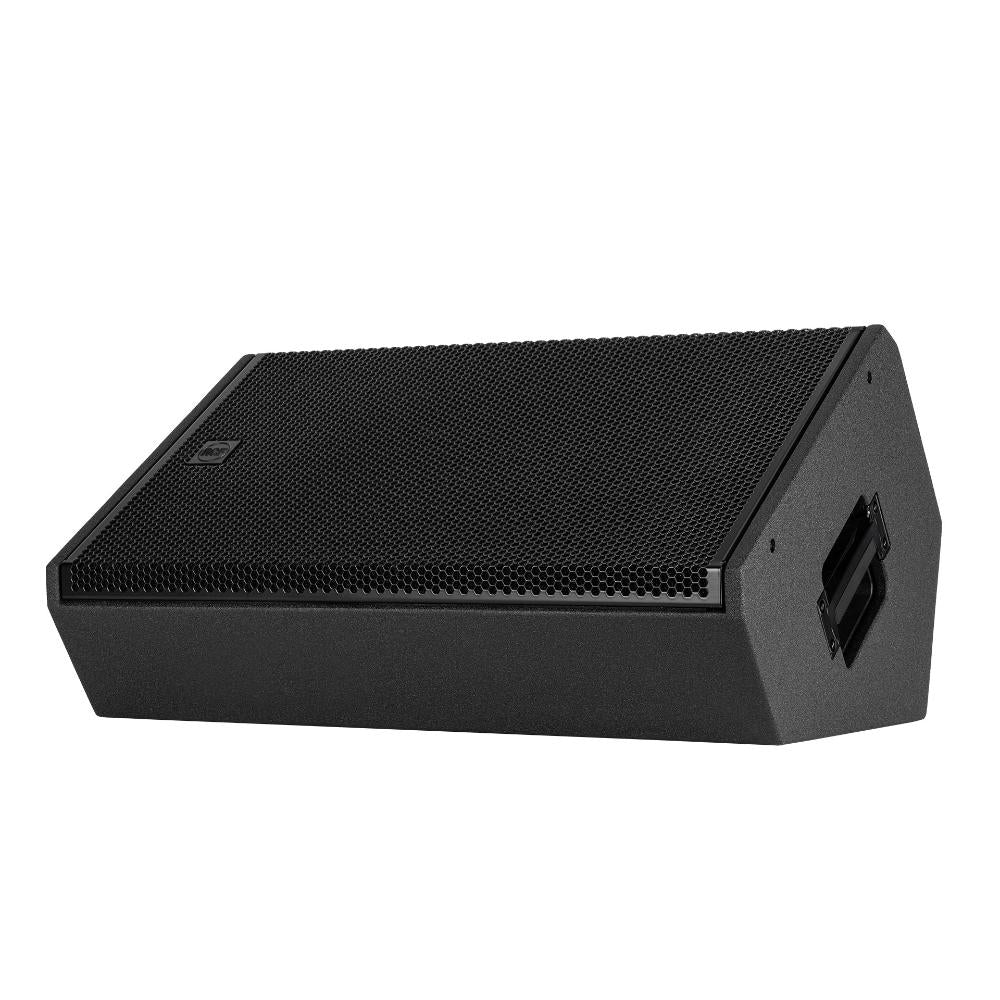 RCF NX 915-SMA - Active 2100W 15" 2-Way High Output Stage Monitor, angle left