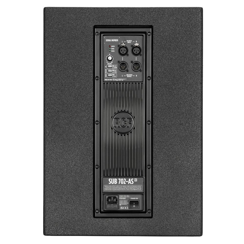 RCF SUB 702-AS MK3 - Active 1400W 12" Subwoofer, rear