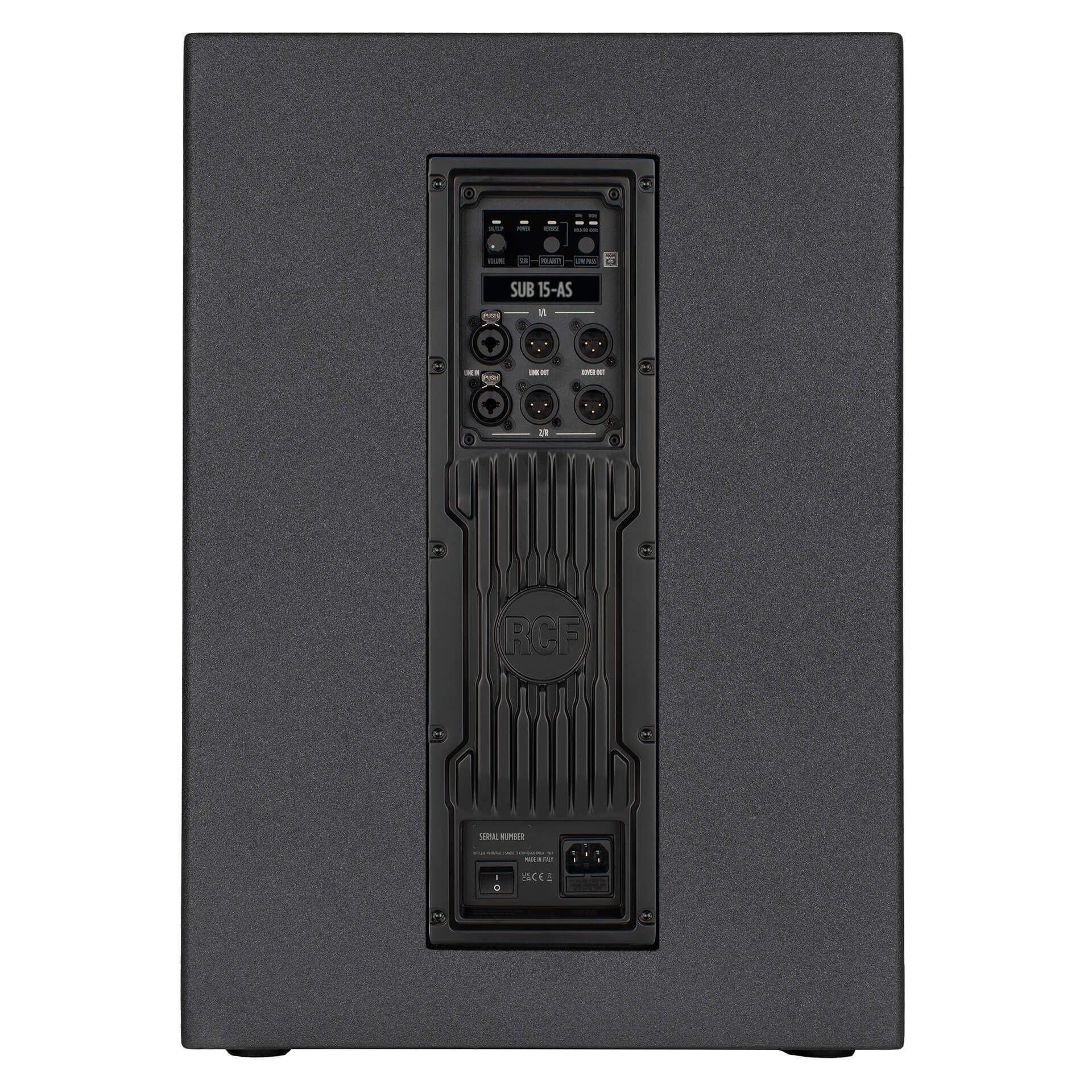 RCF SUB 15-AS - Professional 15" Active Subwoofer, back