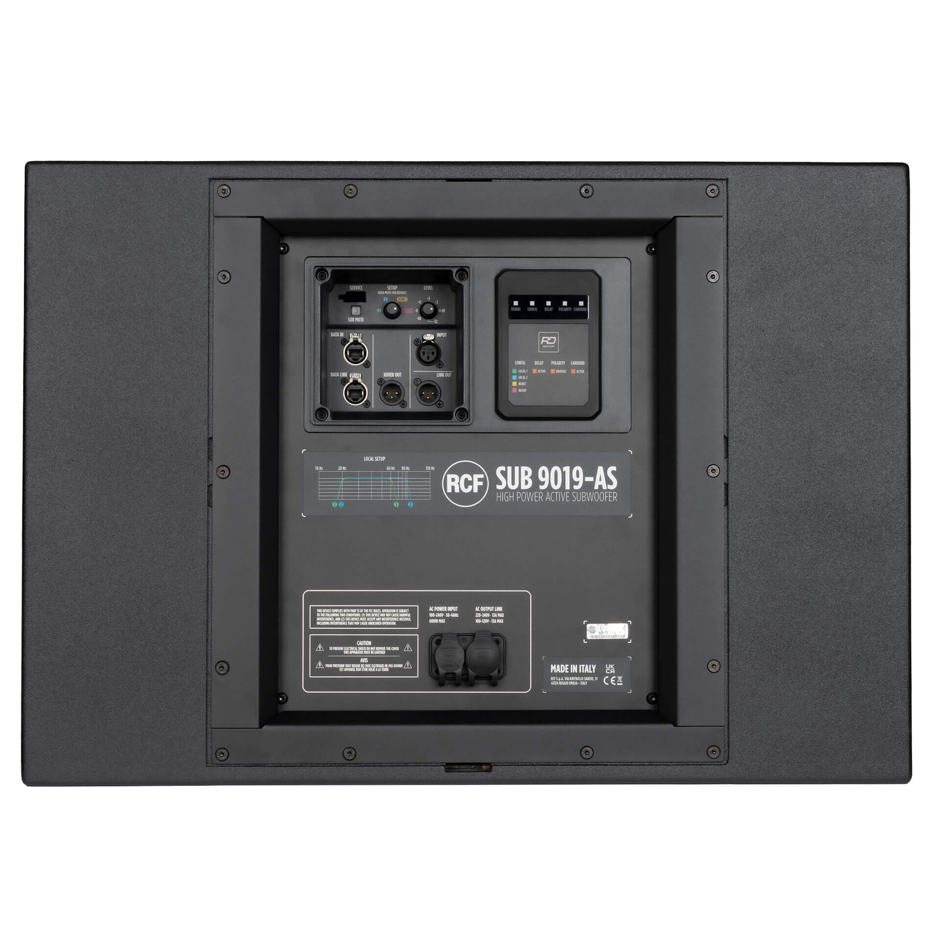RCF SUB 9019-AS - Active 4000W 19" Subwoofer, back