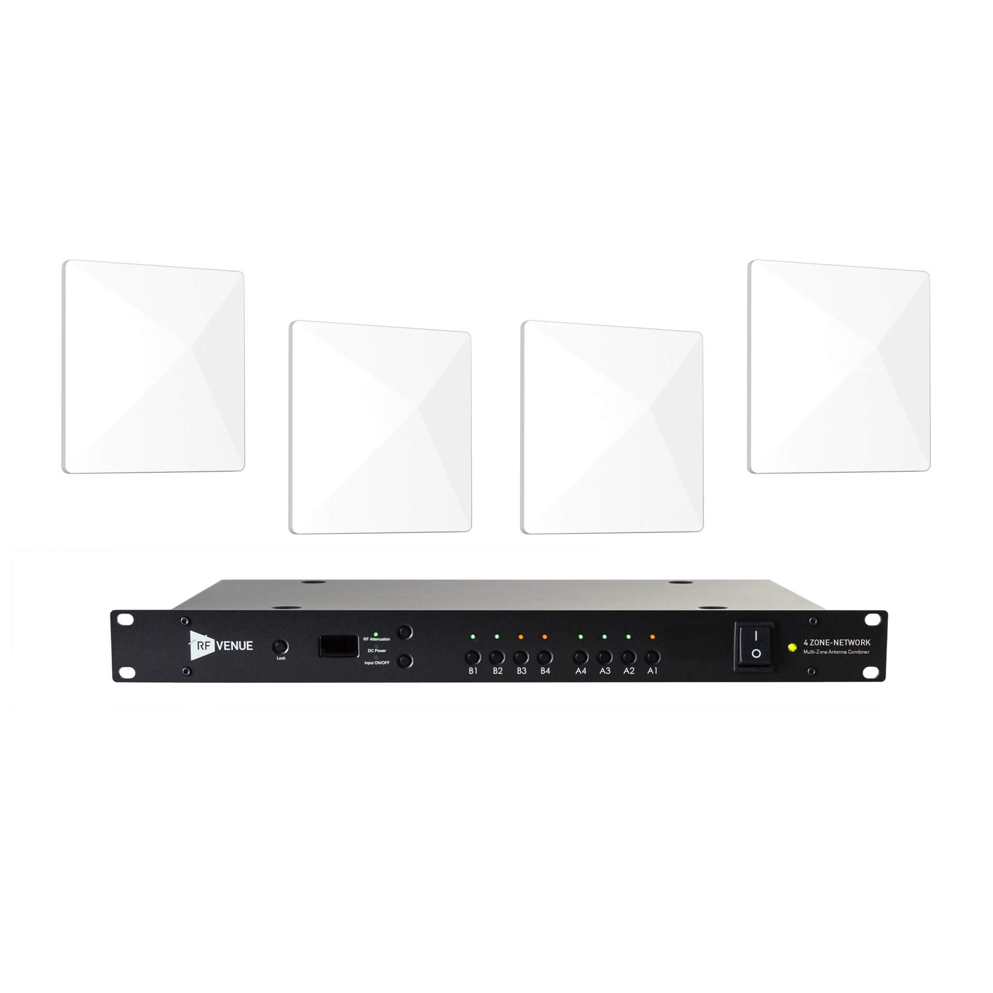 RF Venue 4ZONE-NET-DARC - Network Multi-Zone Antenna Combiner, Bundle